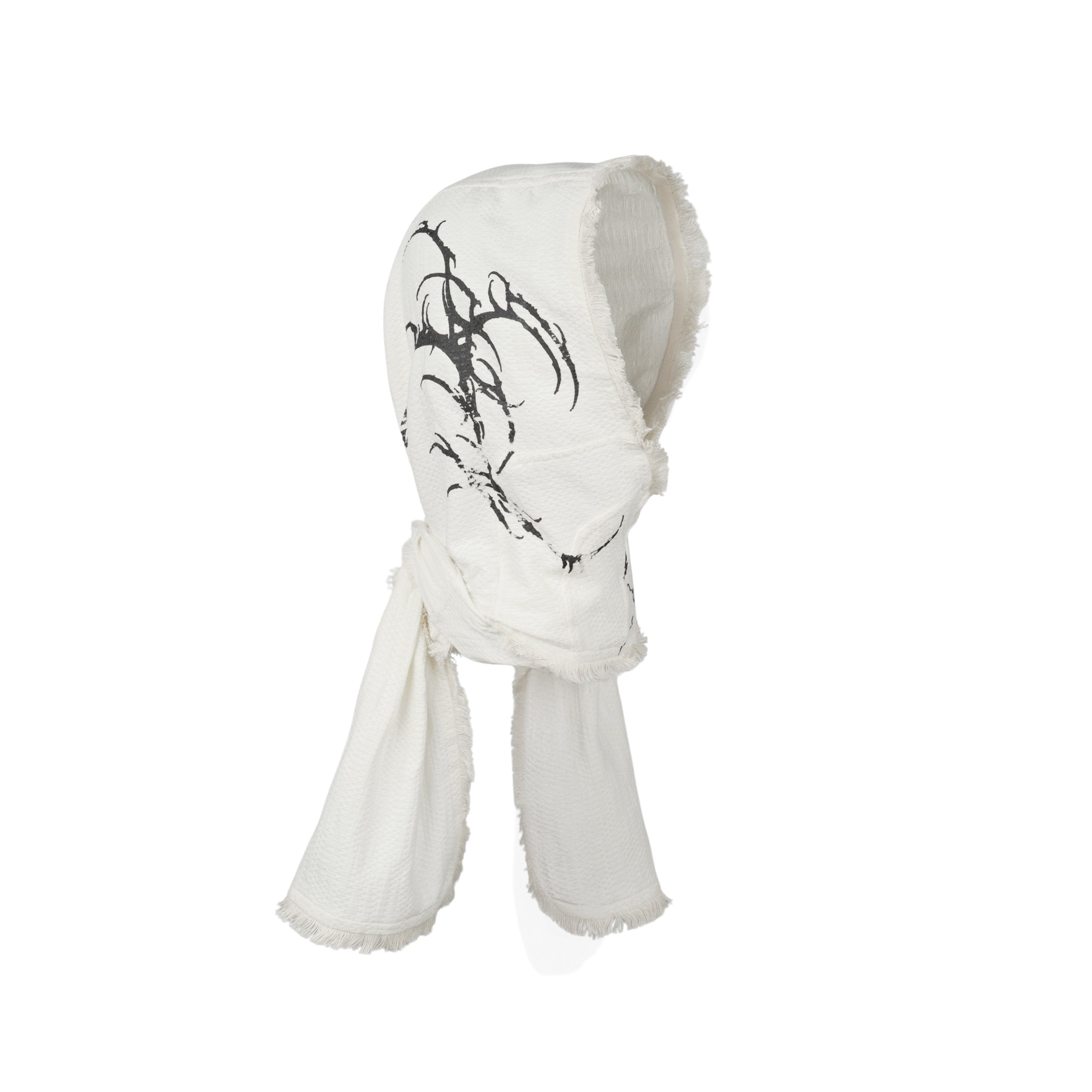 Bolsu Mini Hooded Scarf (White) Webstore Exclusive
