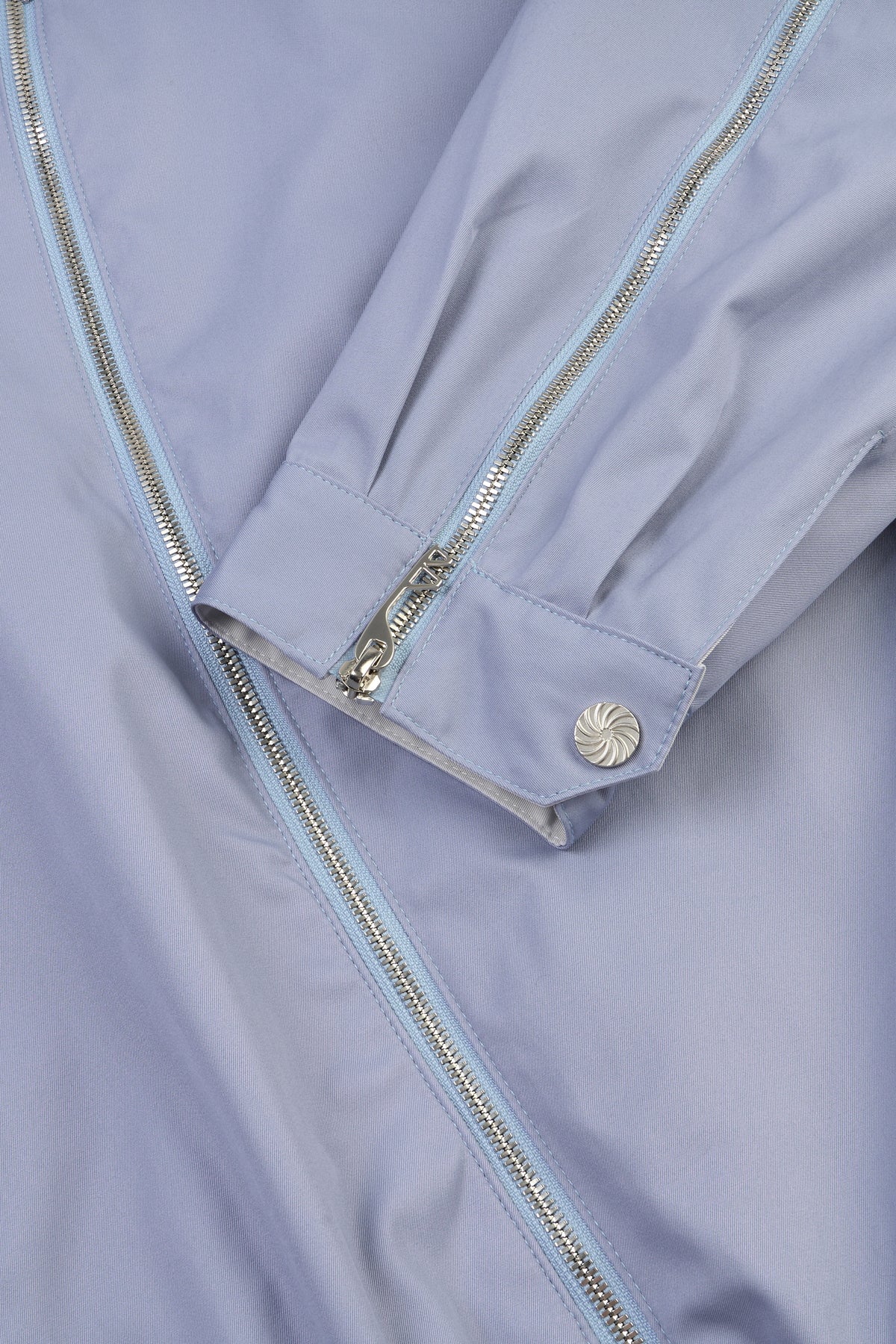Asymmetrical Operator Zip Jacket (Sky Blue) Online Exclusive