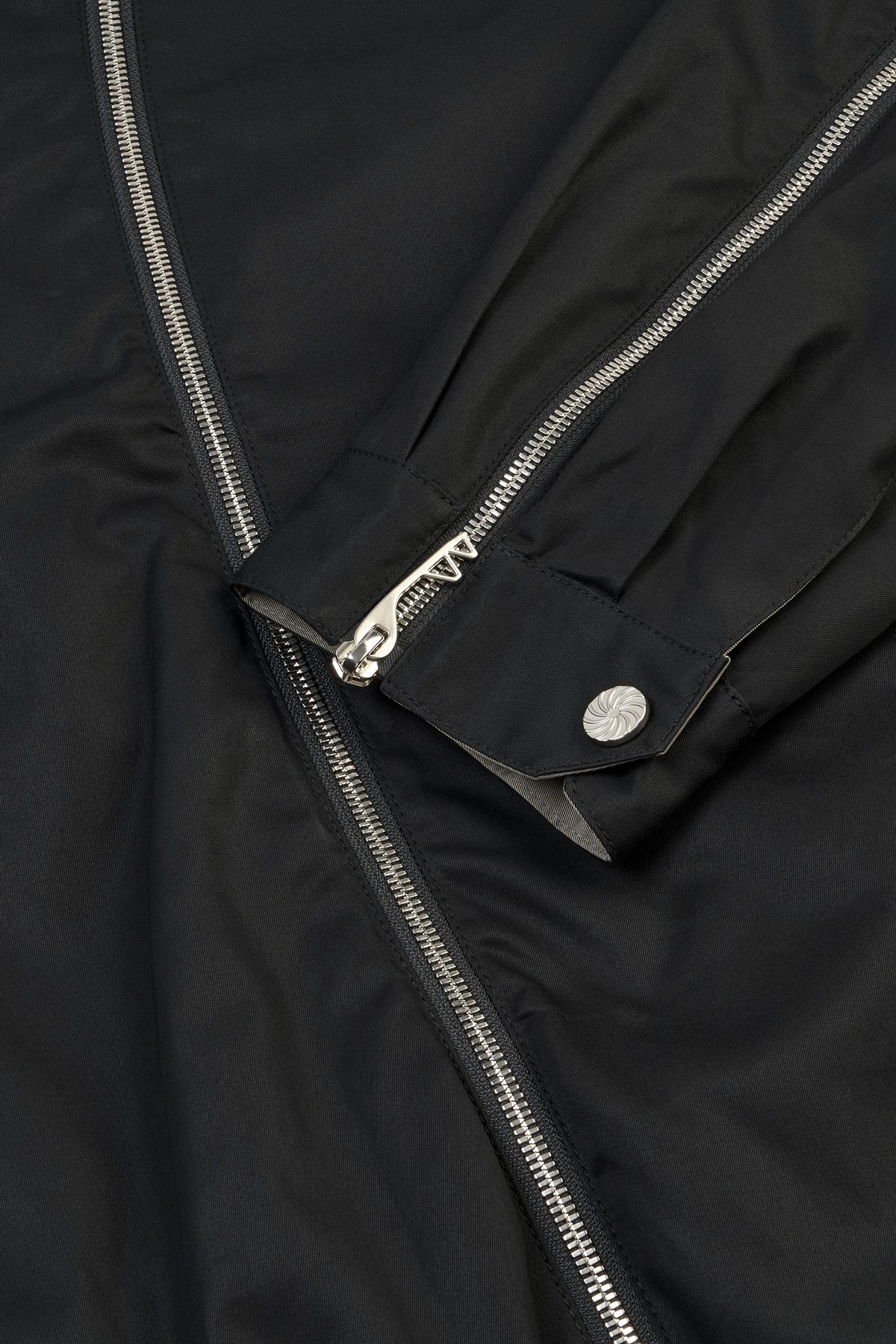 Asymmetrical Operator Zip Jacket (Black)