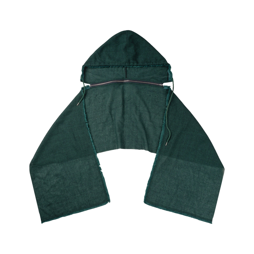 Hooded Zip Scarf (Green)
