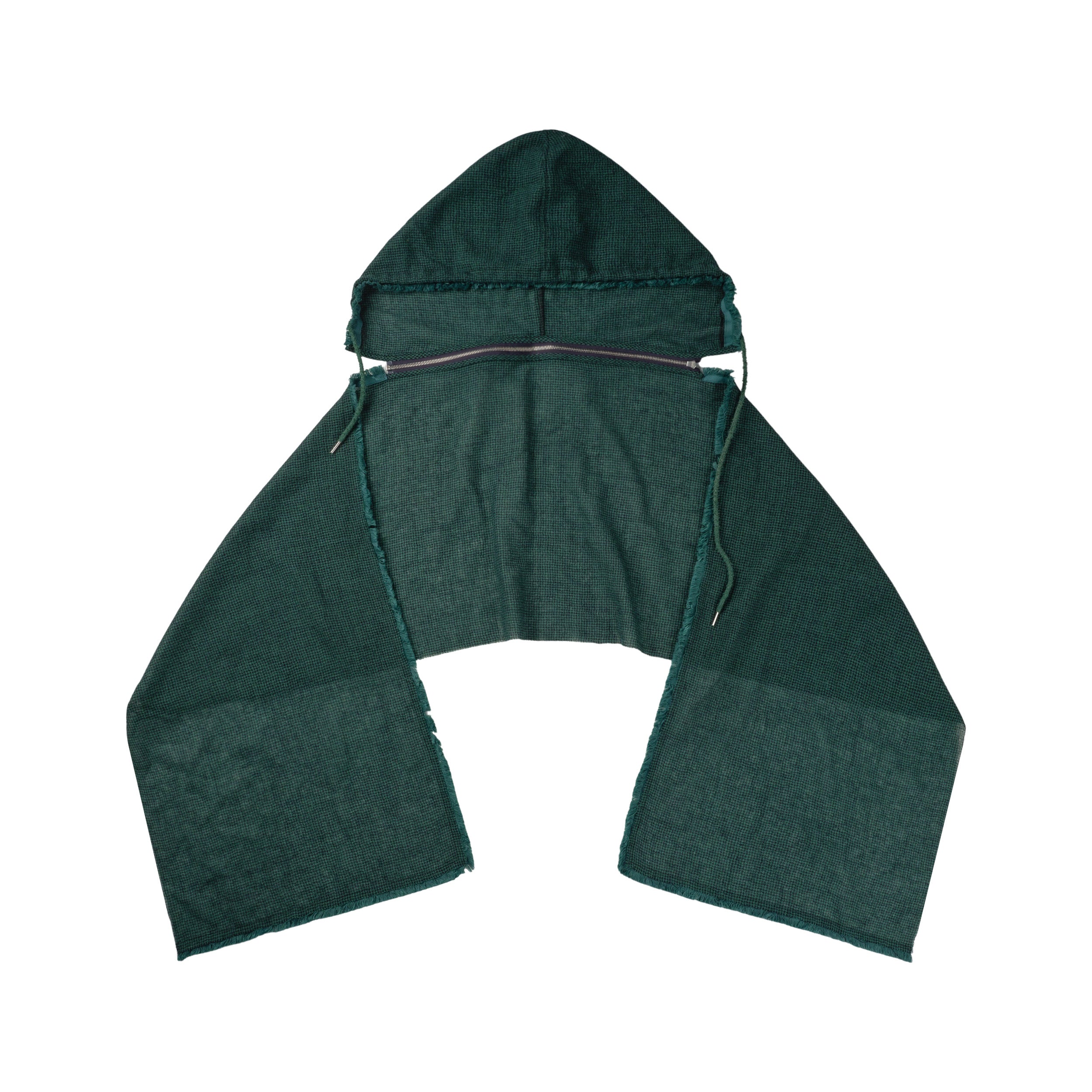 Hooded Zip Scarf (Green)