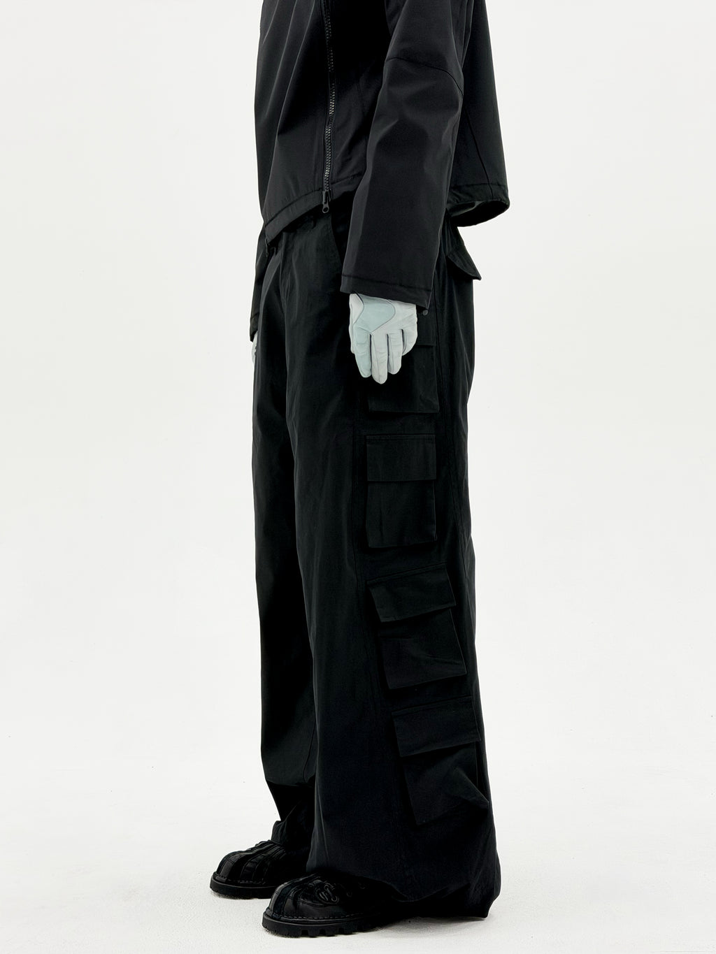 6 Flap Pocket Trousers (Black)