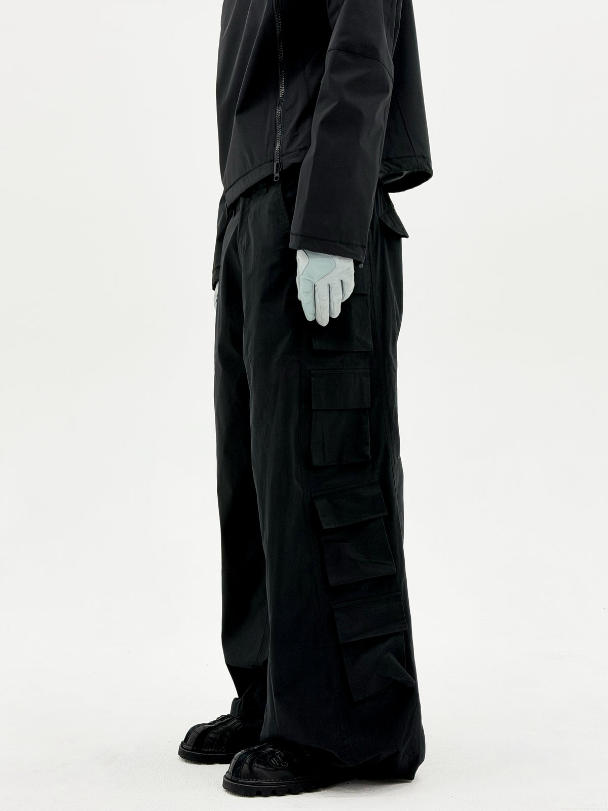 6 Flap Pocket Trousers (Black)