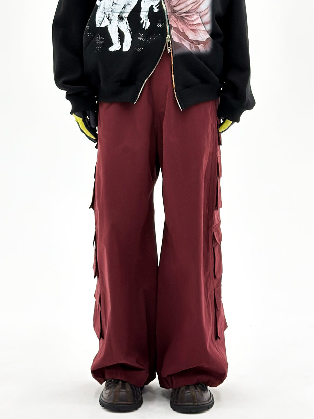 6 Flap Pocket Trousers (Red)