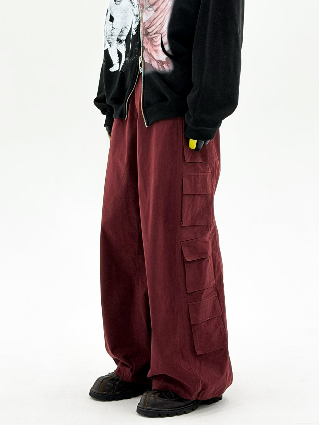 6 Flap Pocket Trousers (Red)