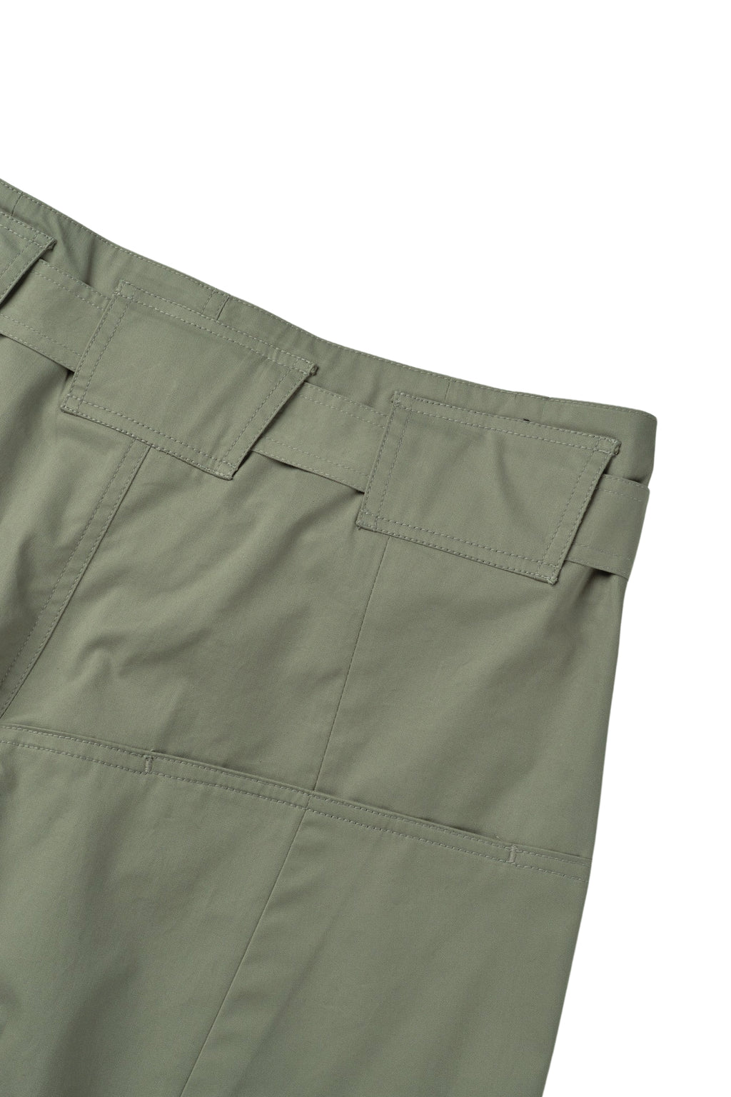 Wide Belted Trousers (Sage)