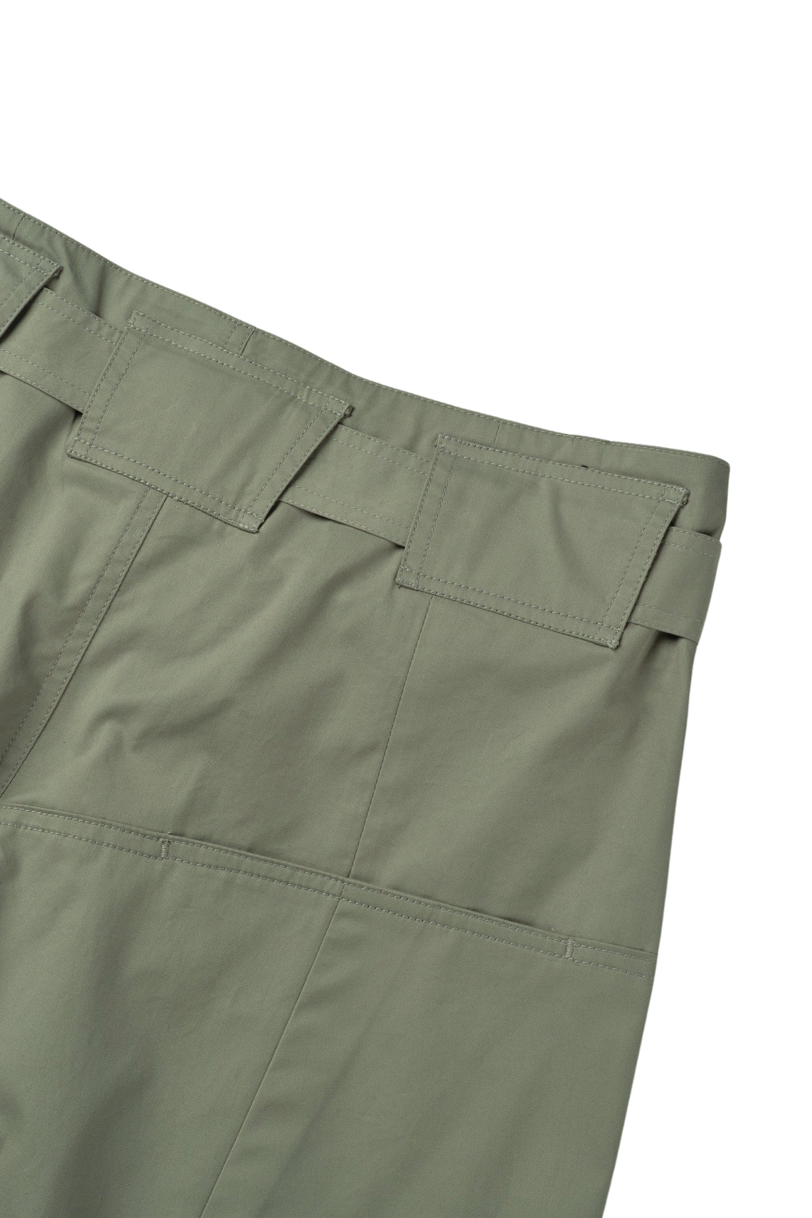 Wide Belted Trousers (Sage)