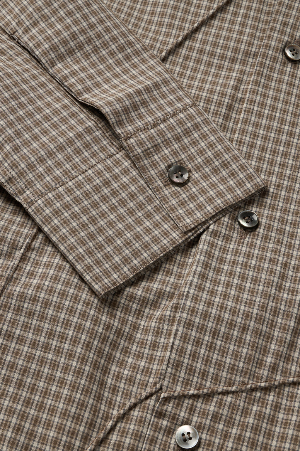Diffraction Button Up Shirt (Beige Multi)