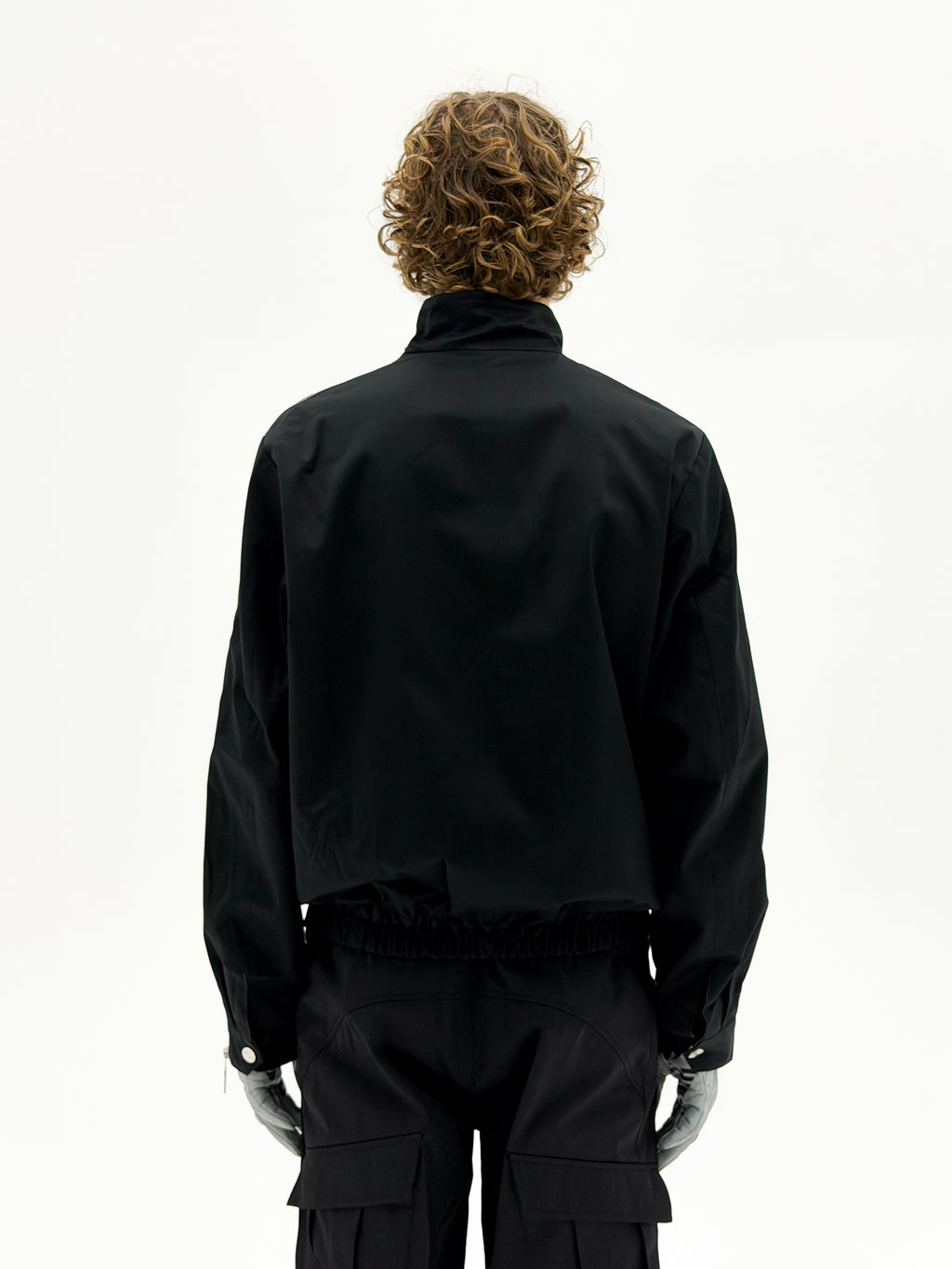 Asymmetrical Operator Zip Jacket (Black)