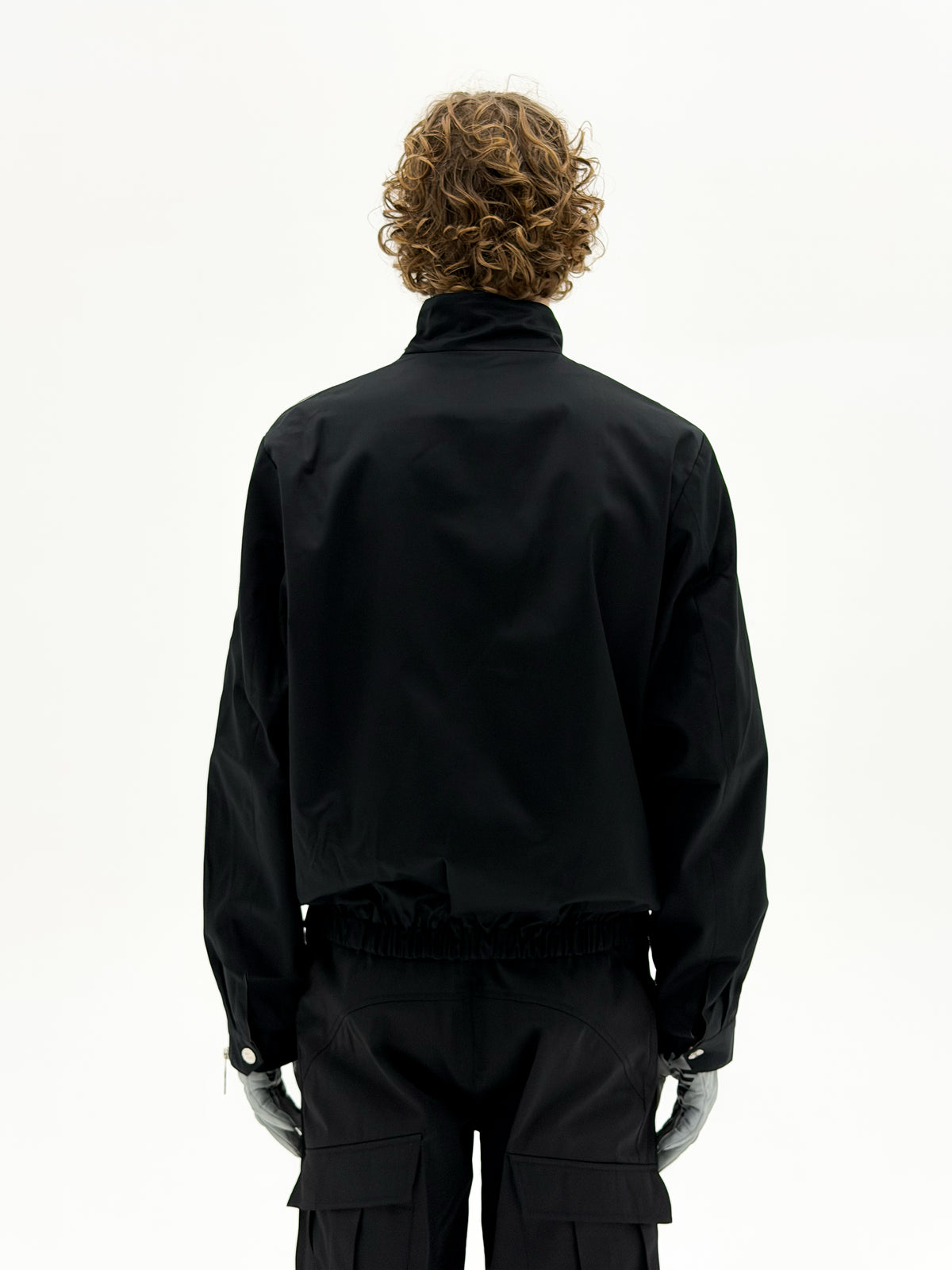 Asymmetrical Operator Zip Jacket (Black)