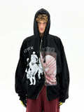 'Attack On Terror' OS Curved Zip Up Hoodie (Black)