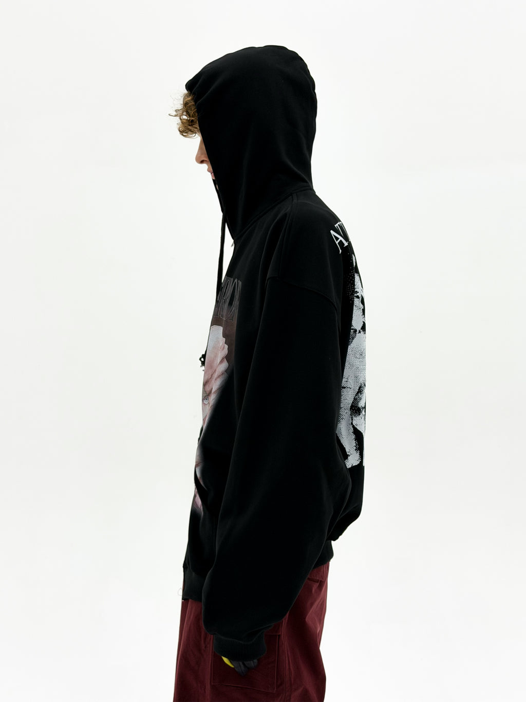 'Attack On Terror' OS Curved Zip Up Hoodie (Black)