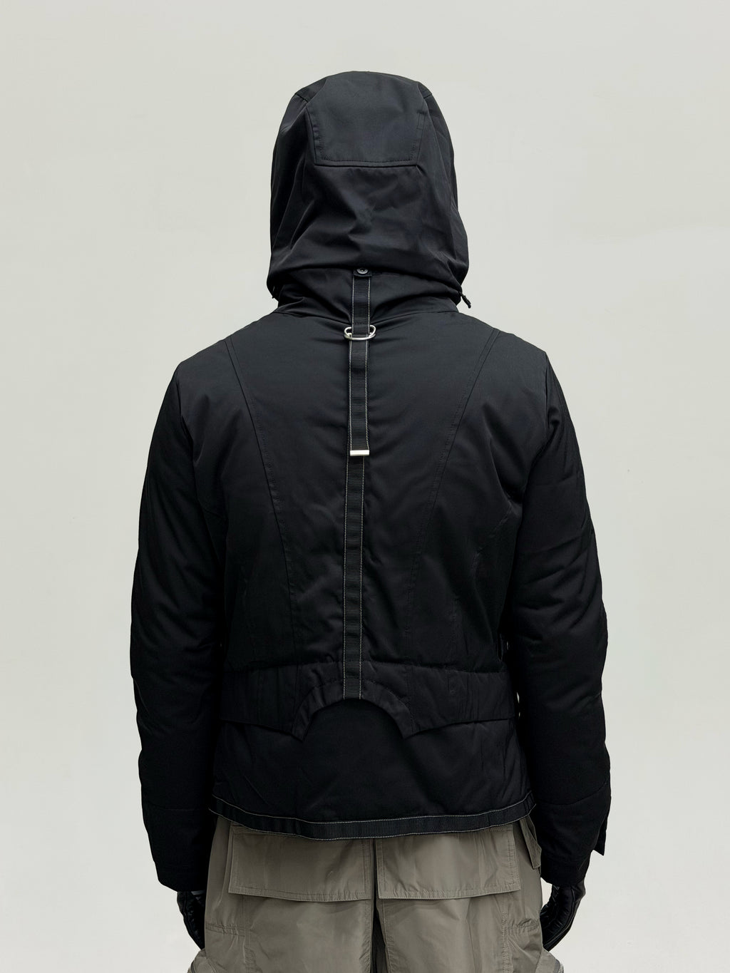 Bondage Flight Puffer Jacket (Black)