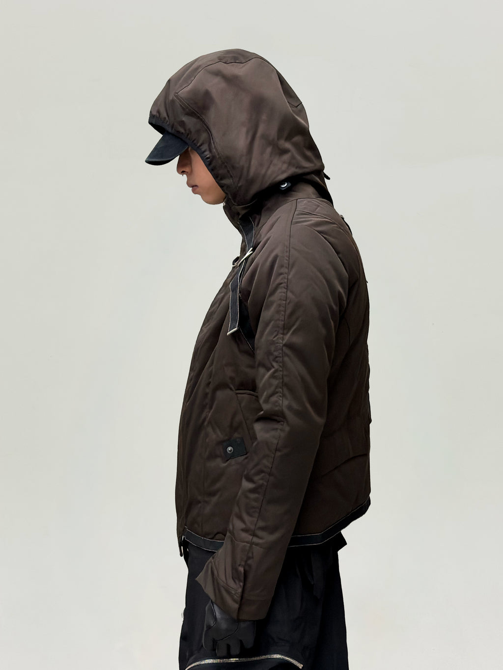 Bondage Flight Puffer Jacket (Fondant Brown)