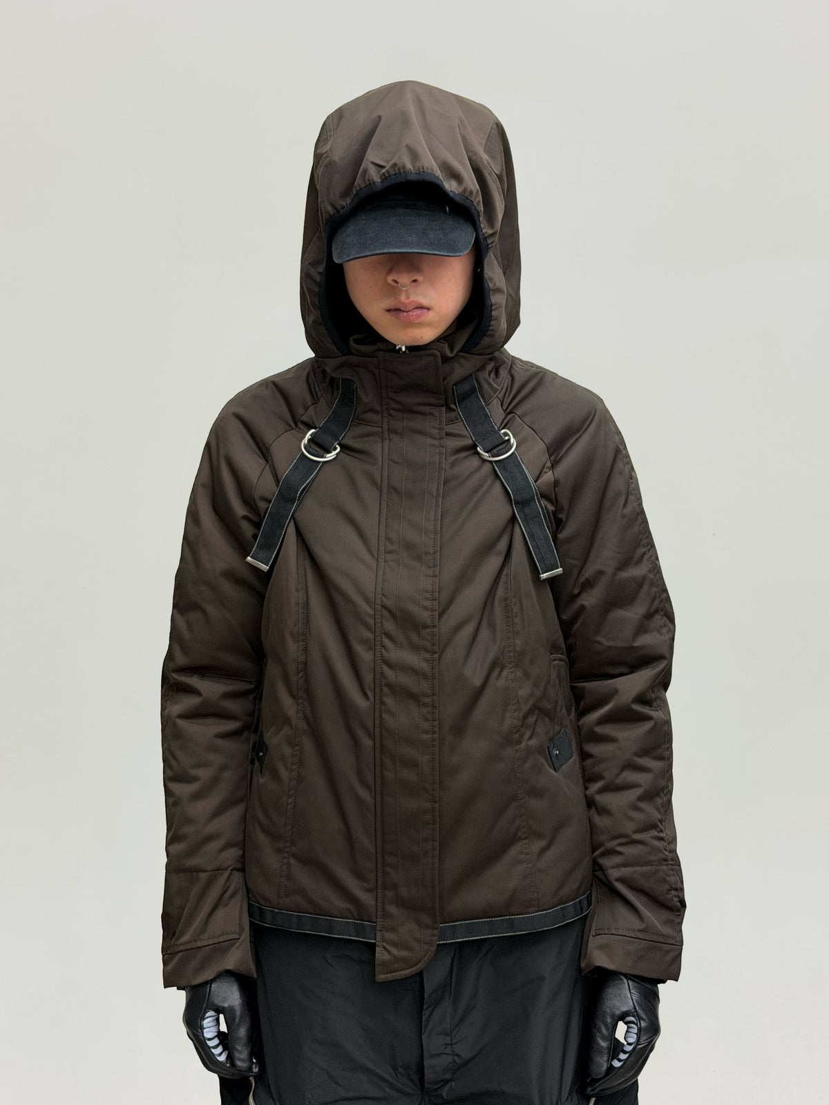 Bondage Flight Puffer Jacket (Fondant Brown)