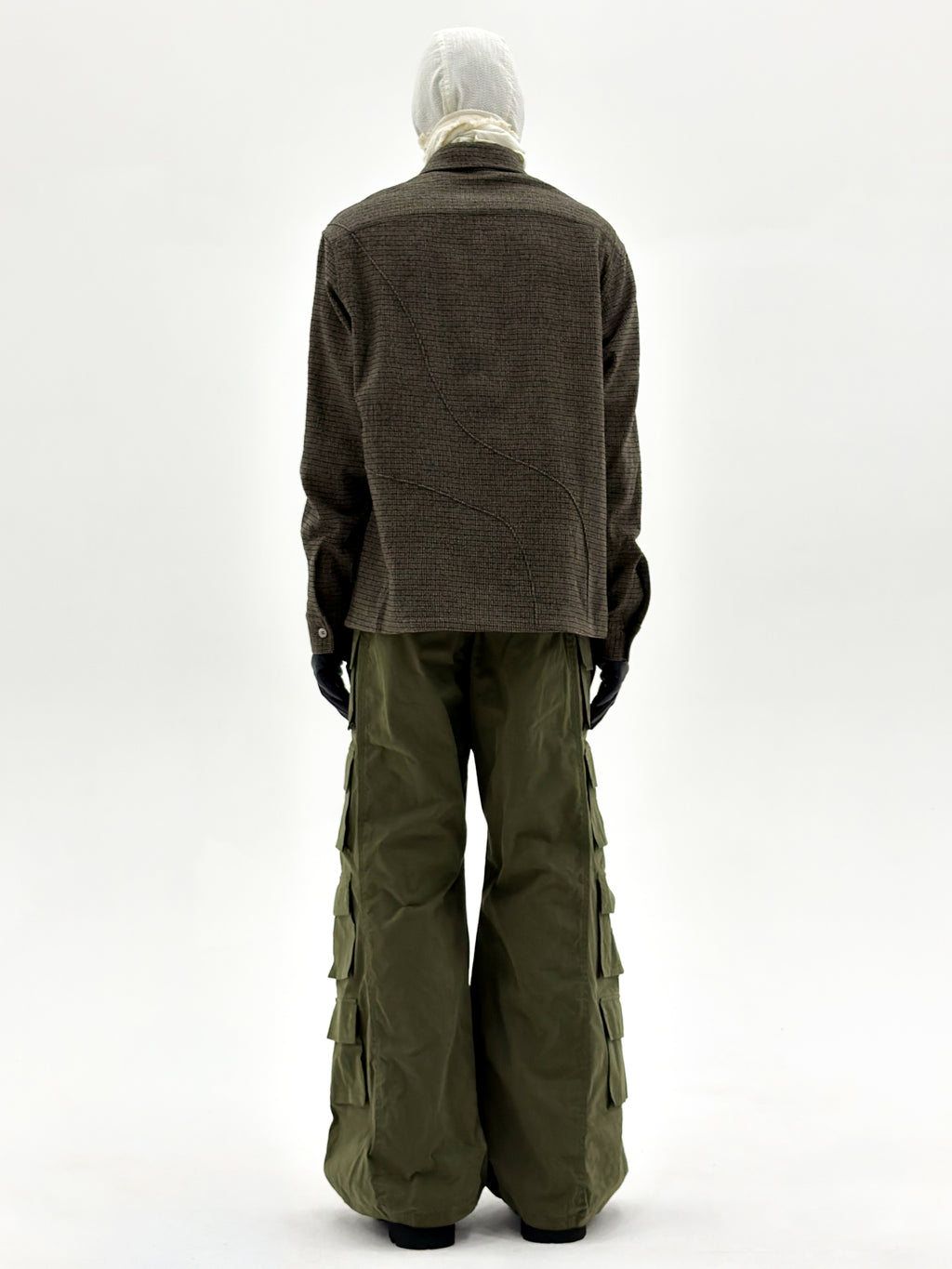 Wool Diffraction Over Shirt (Brown Check)