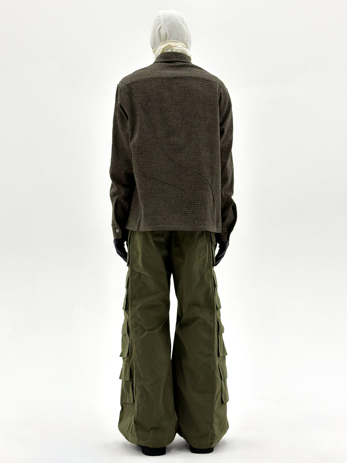 Wool Diffraction Over Shirt (Brown Check)