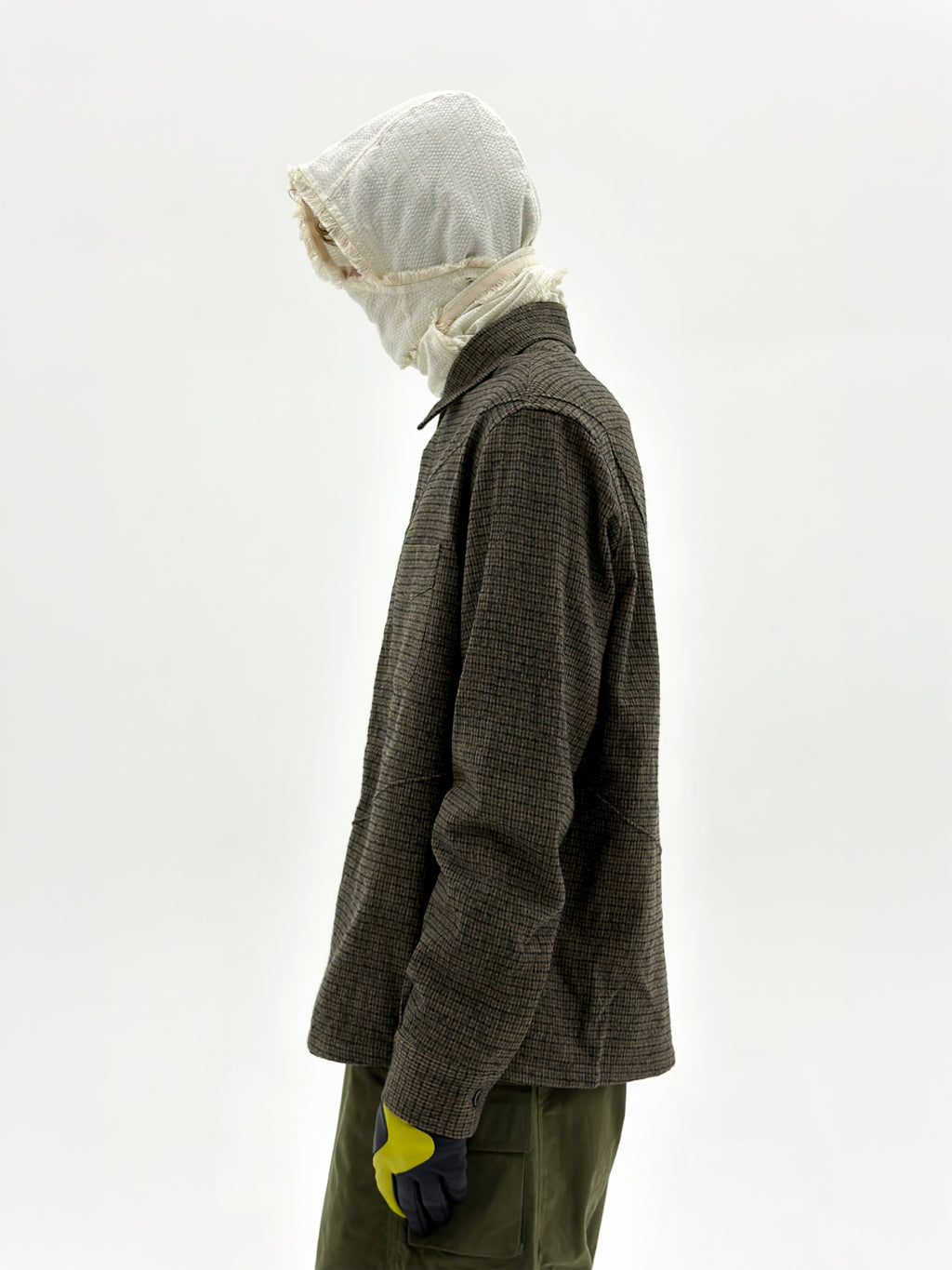 Wool Diffraction Over Shirt (Brown Check)