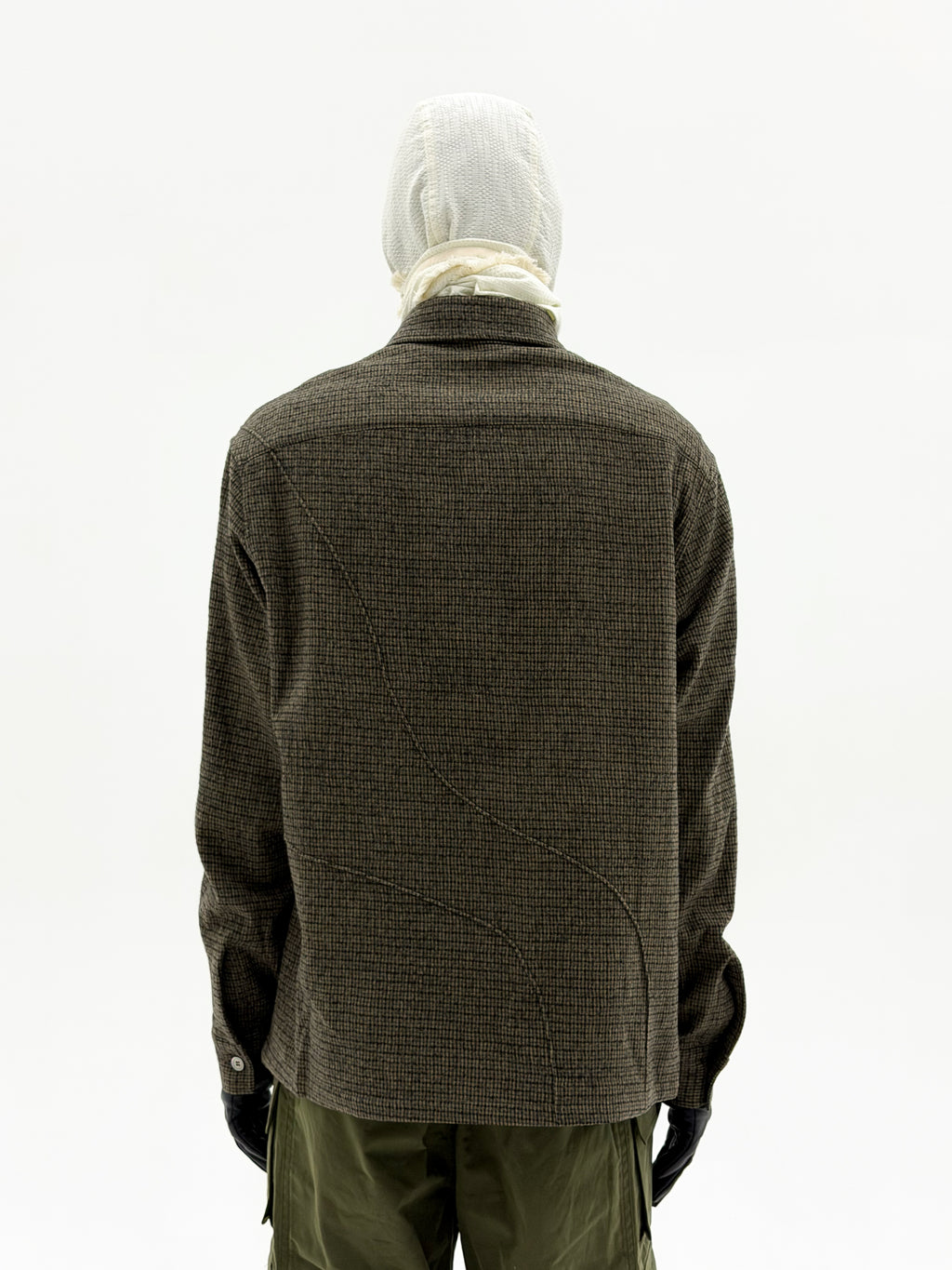 Wool Diffraction Over Shirt (Brown Check)