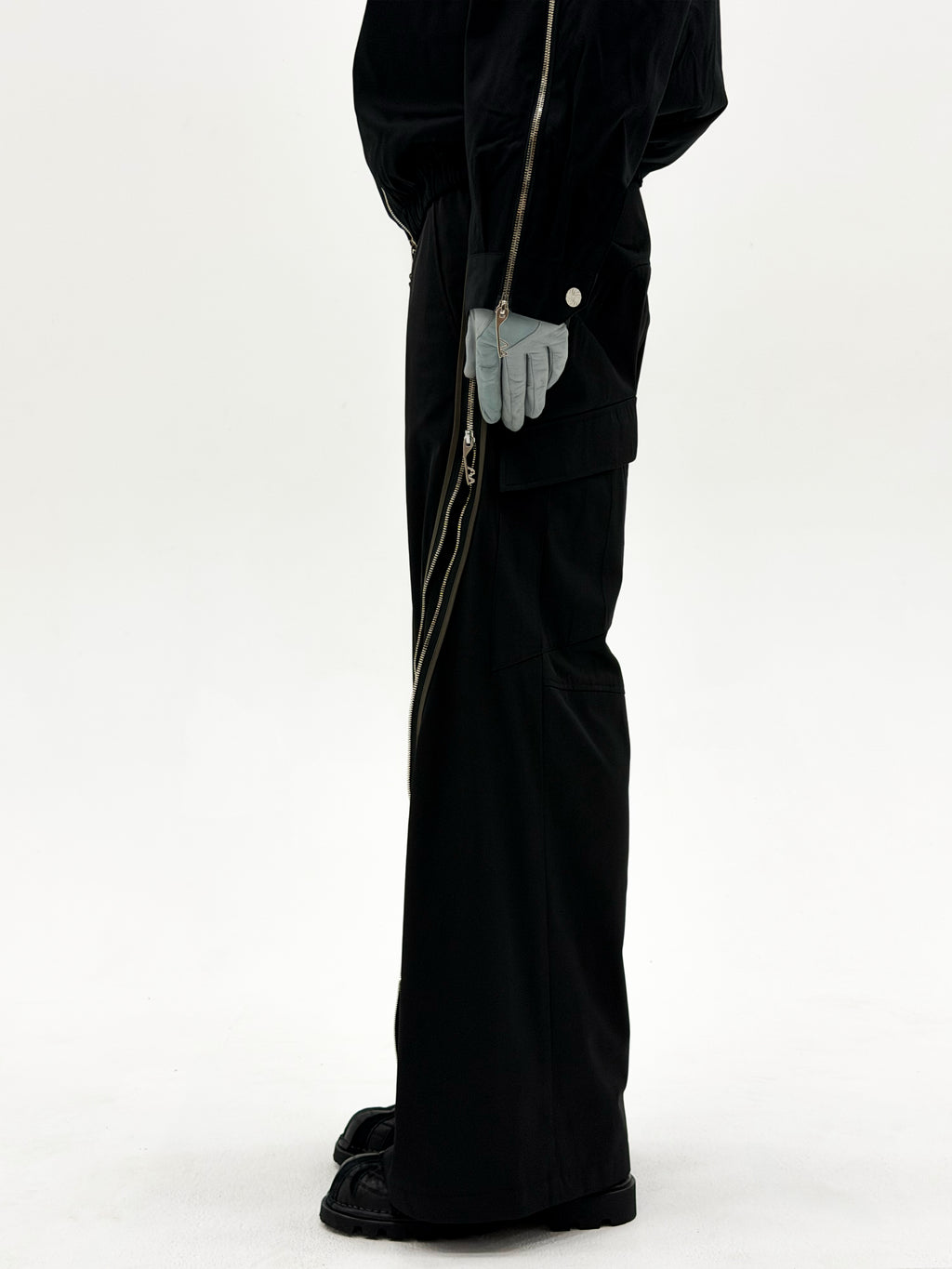 Diffraction 3-Way Zip Cargo Trouser (Black)
