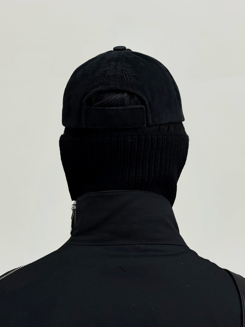 Double Zip Washed Cap (Black)