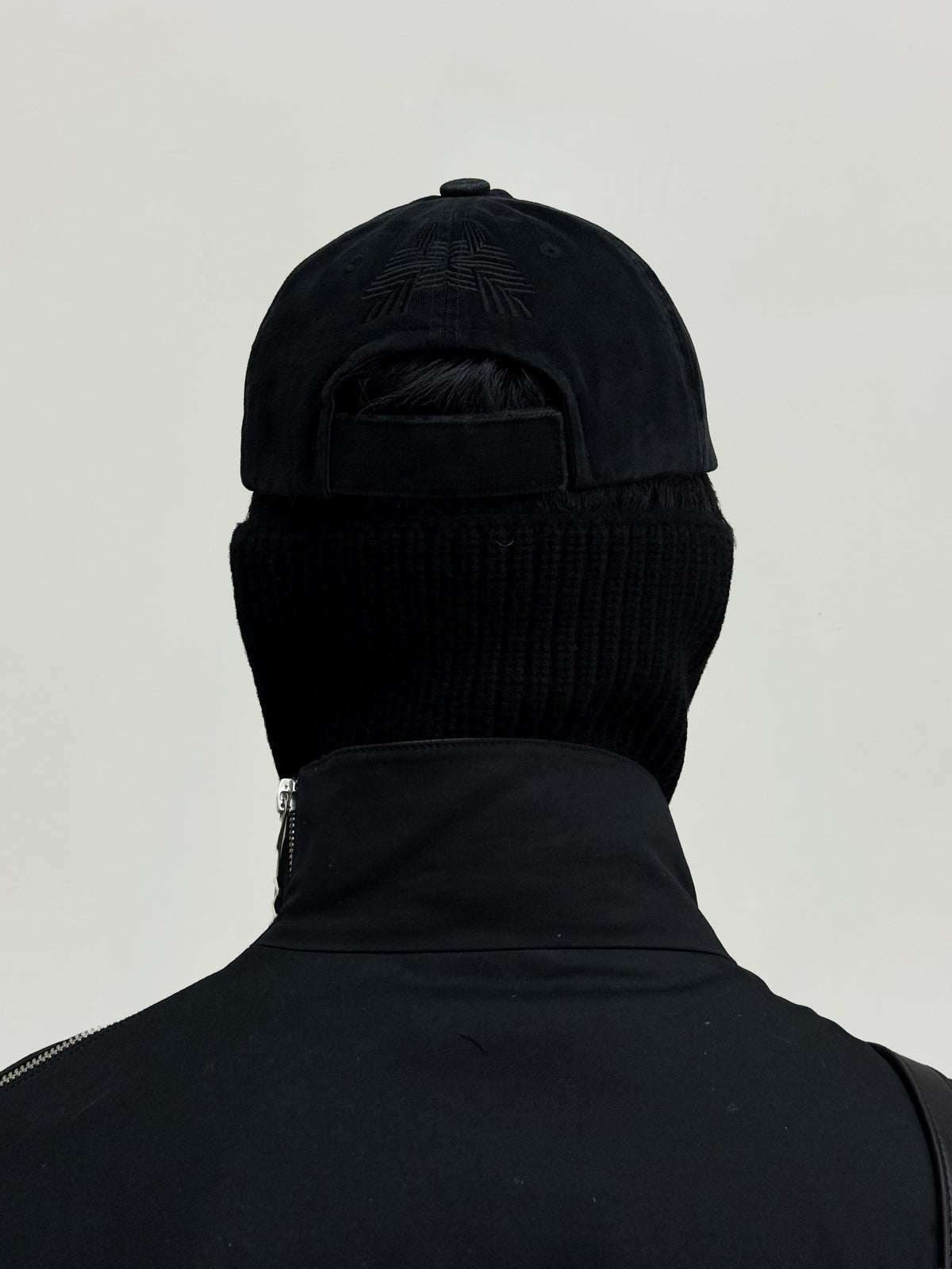 Double Zip Washed Cap (Black)