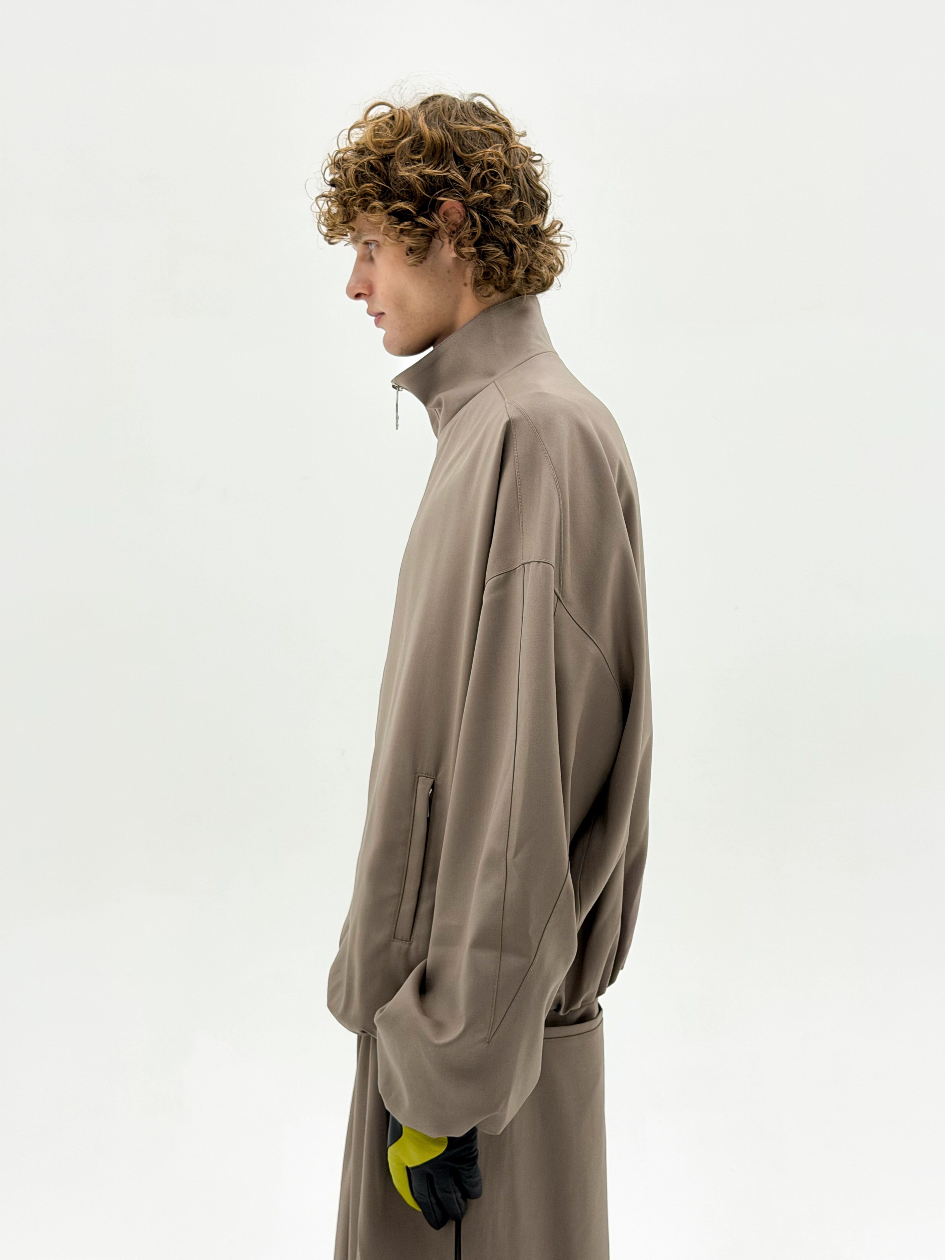 Wool OS Track Jacket (Beige)