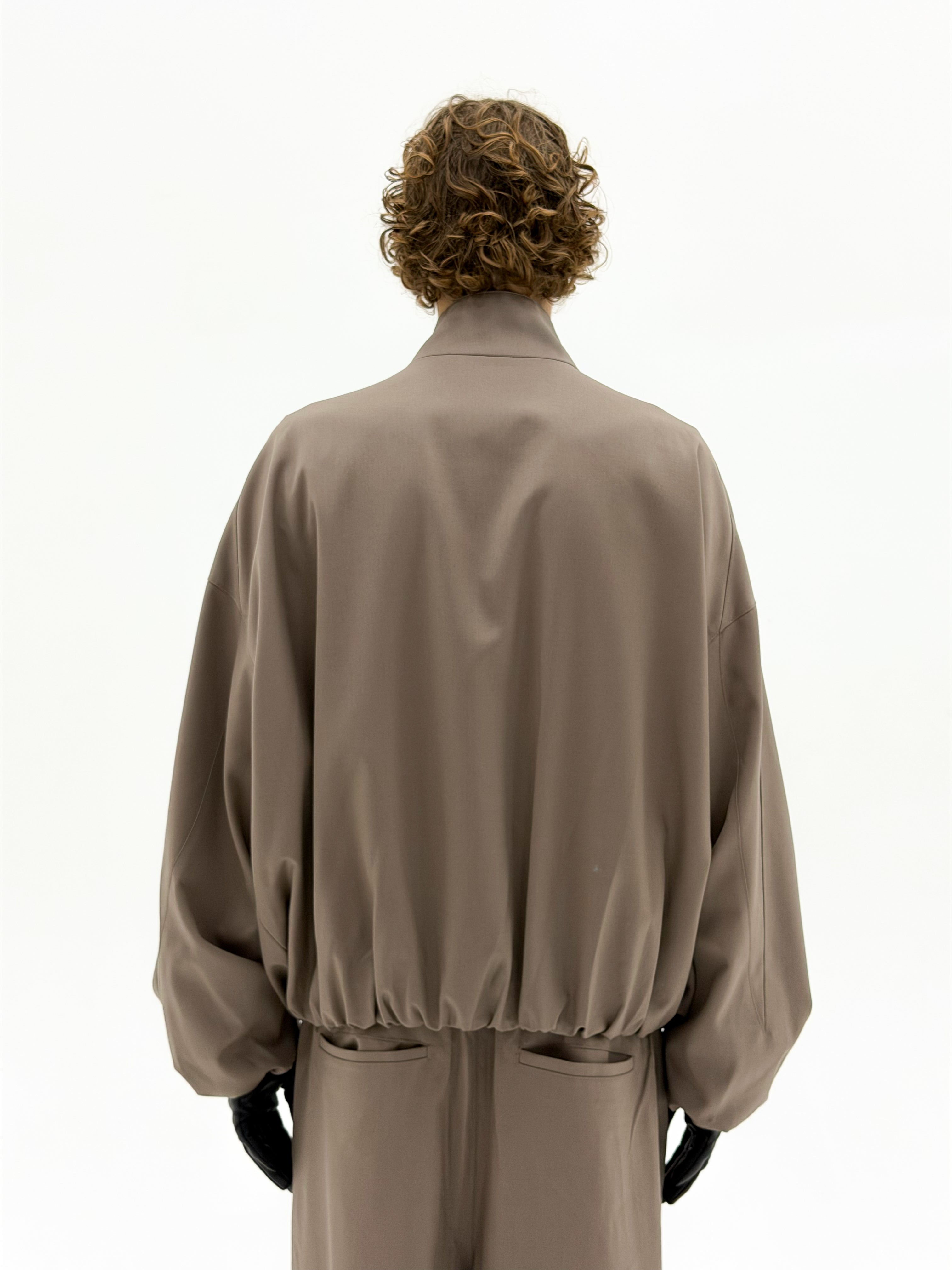 Wool OS Track Jacket (Beige)