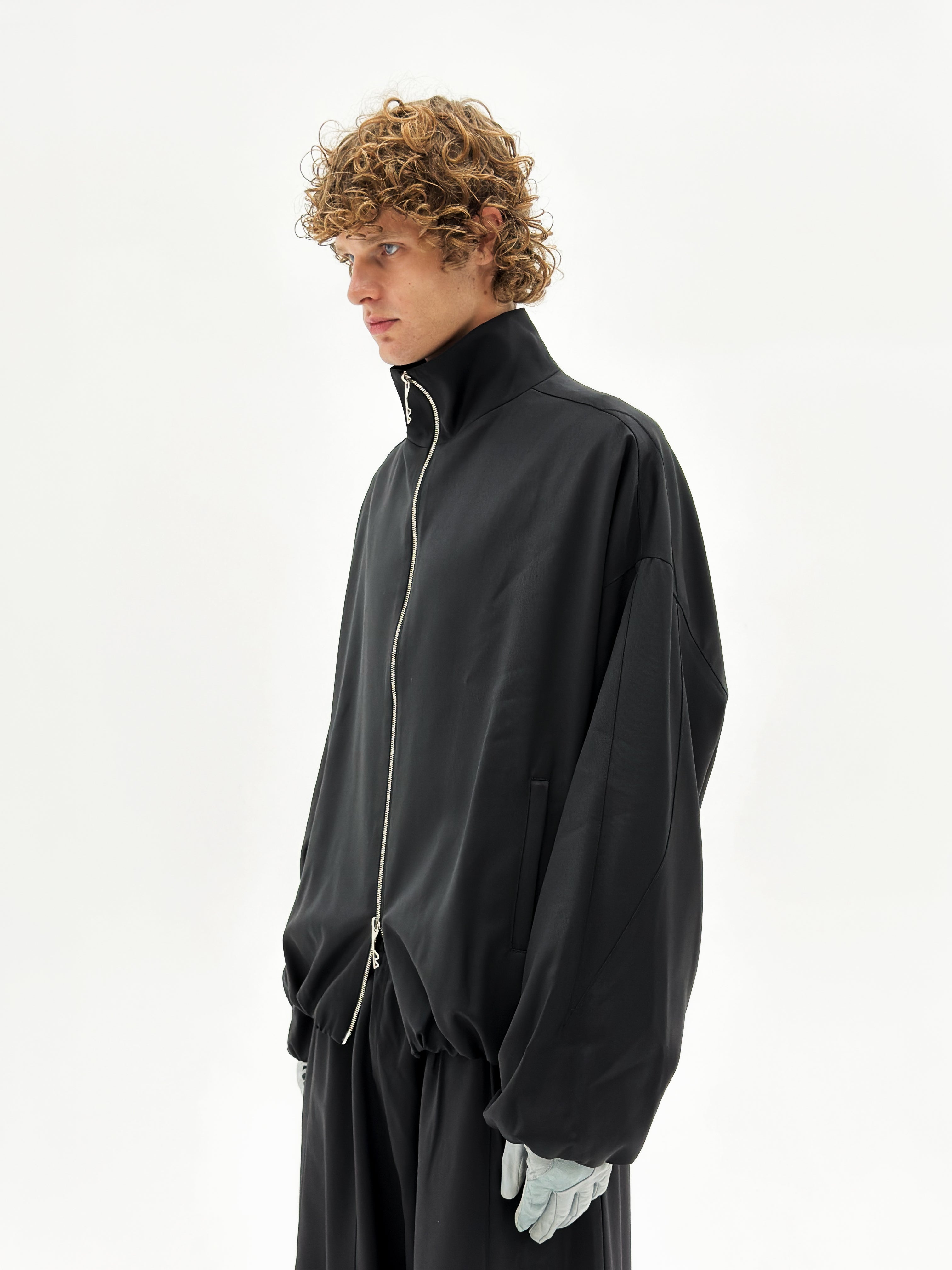 Wool OS Track Jacket (Black)