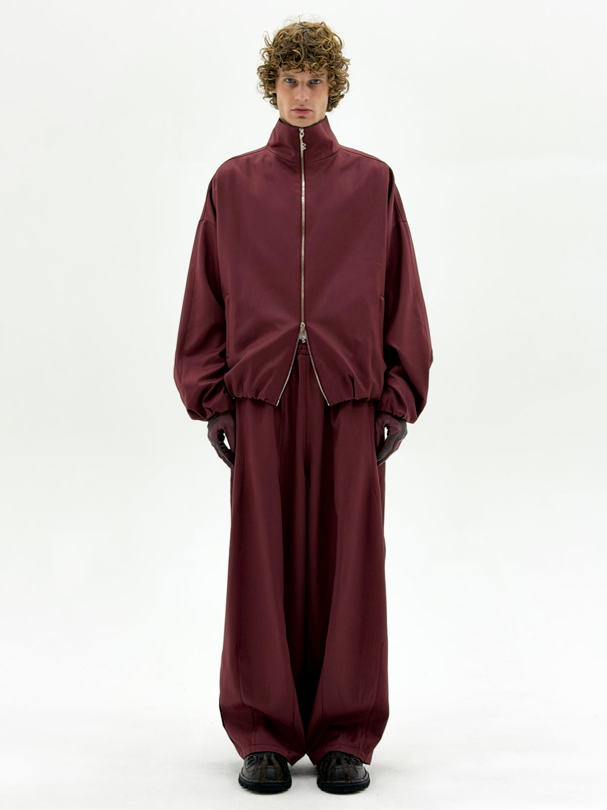 Wool OS Track Jacket (Blood Red)