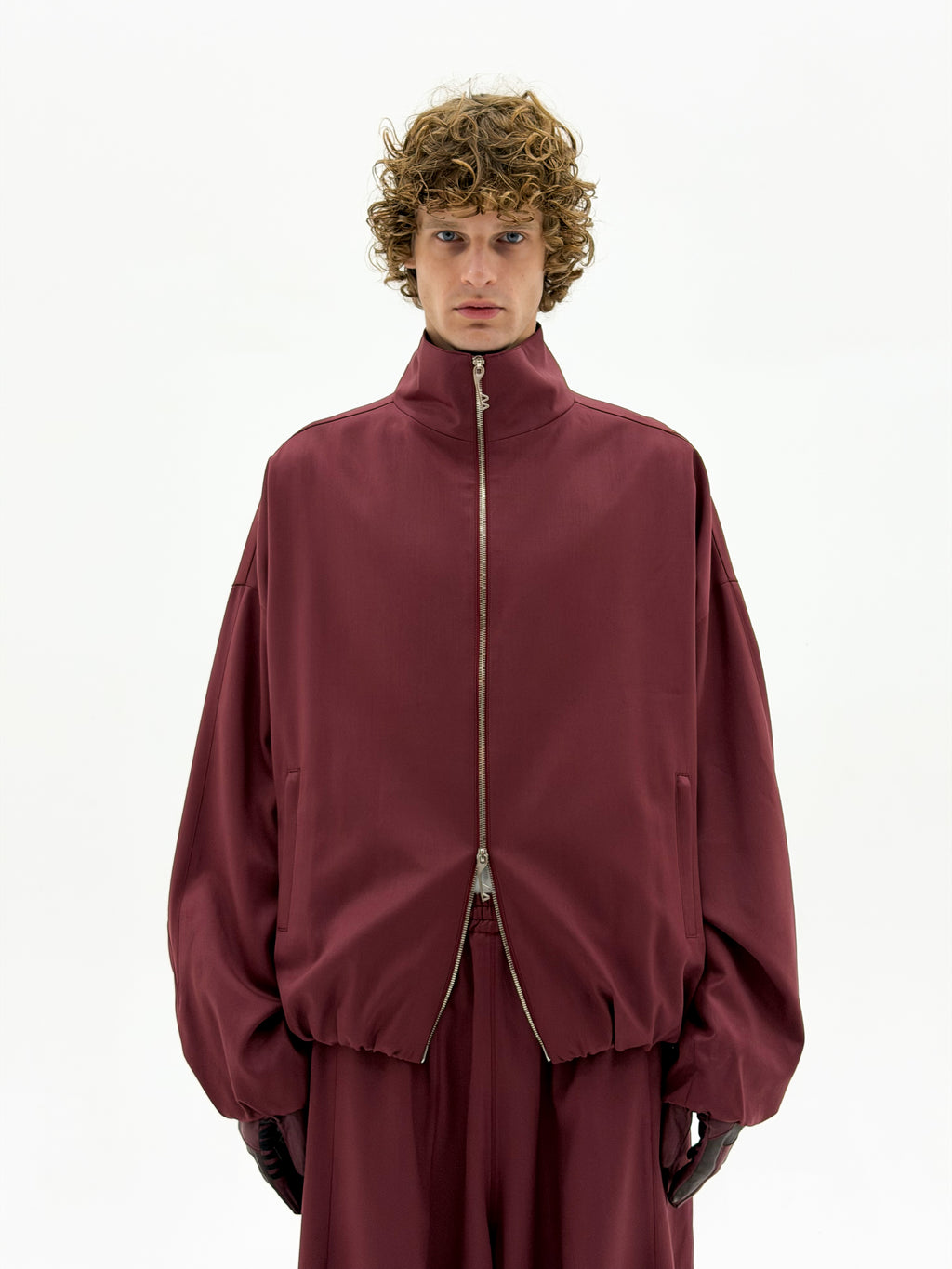 Wool OS Track Jacket (Blood Red)
