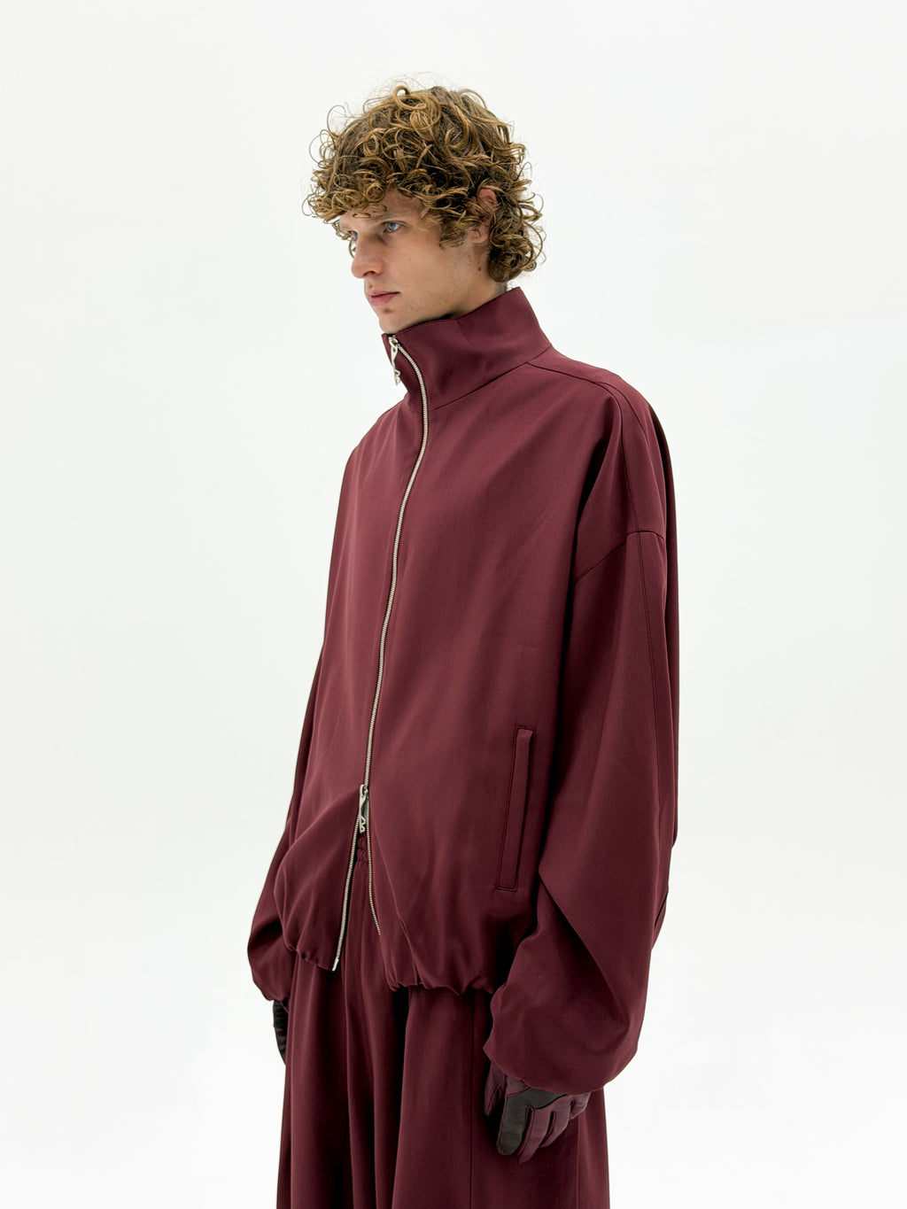 Wool OS Track Jacket (Blood Red)