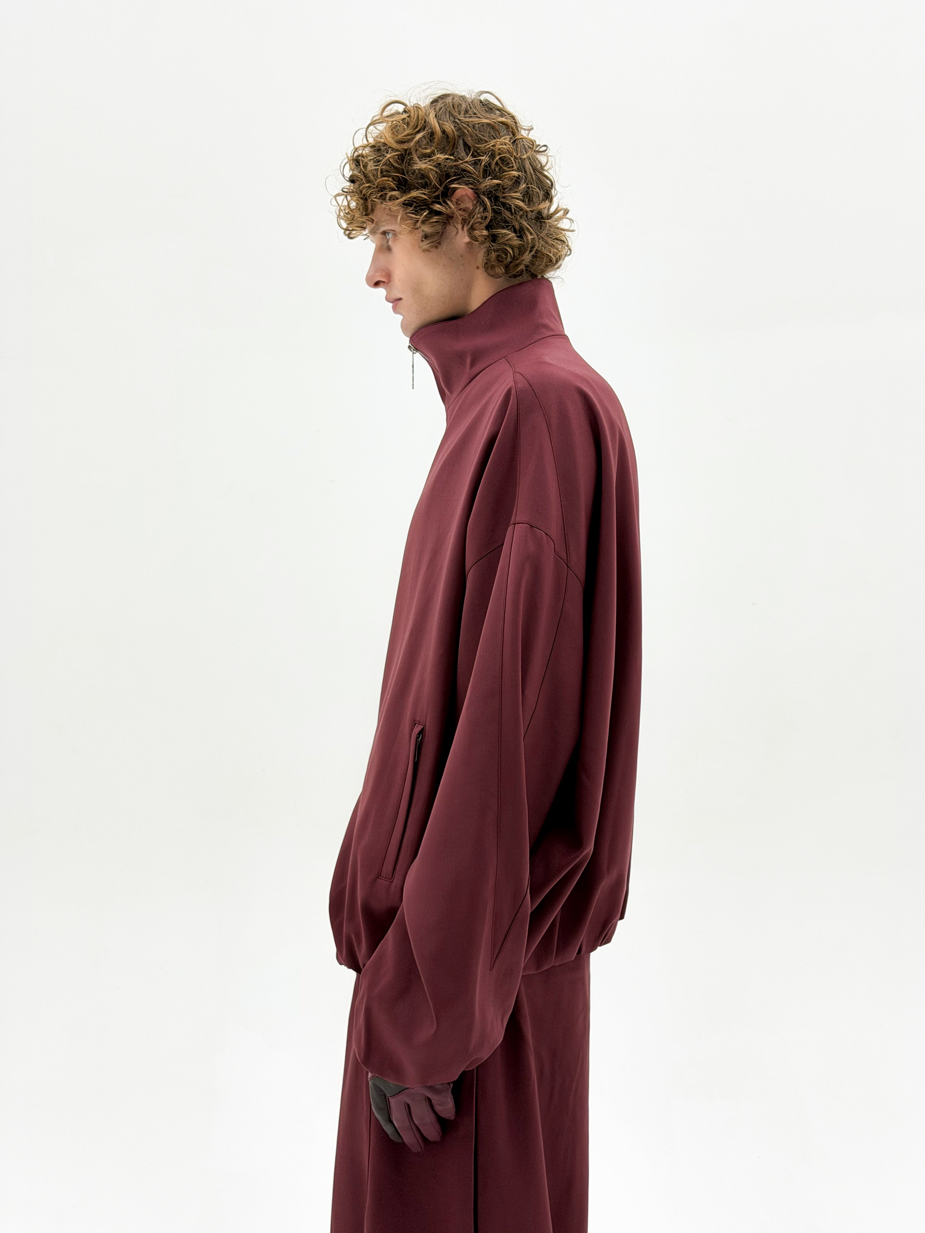 Wool OS Track Jacket (Blood Red)