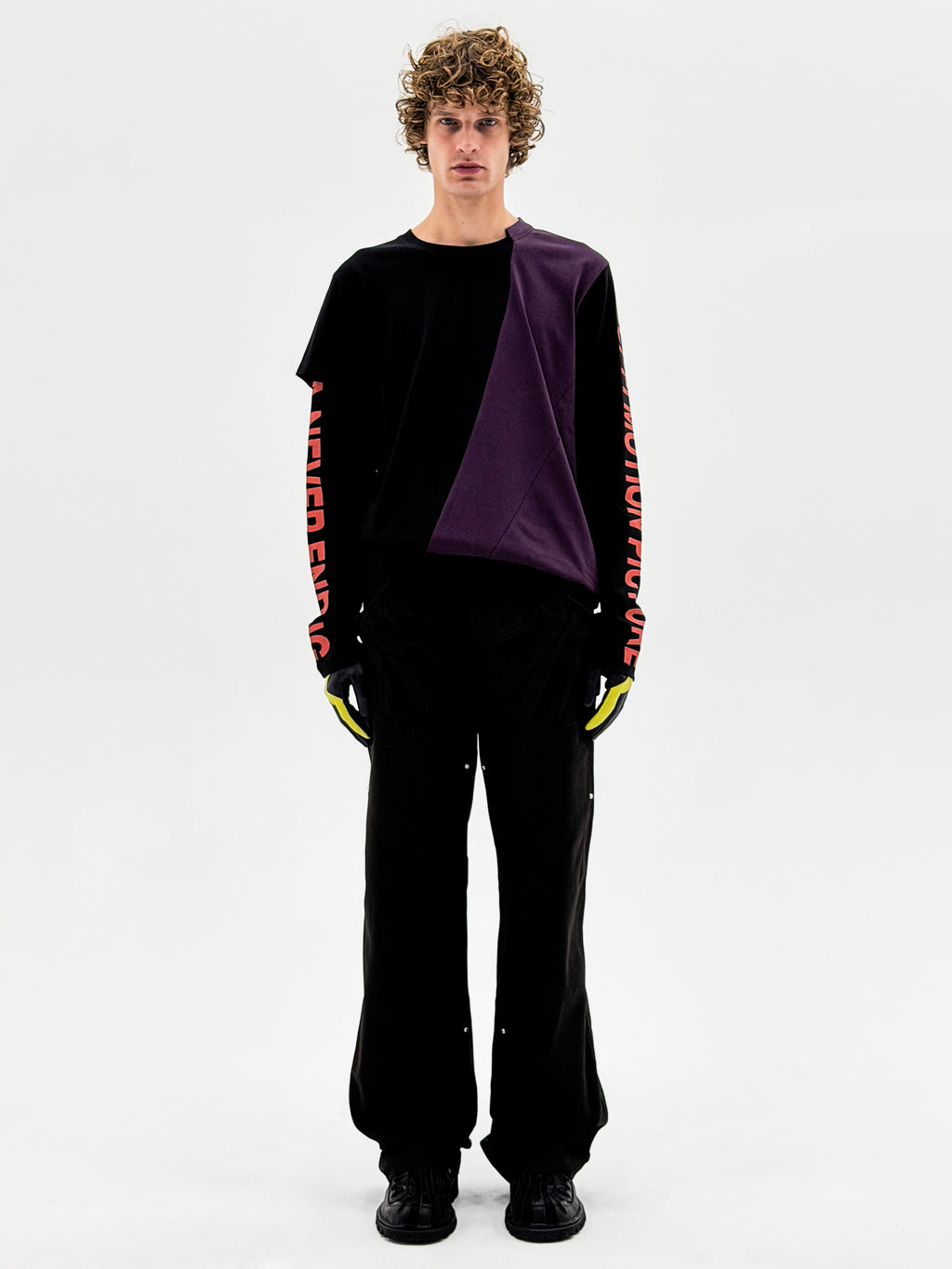 Defense Printed Deconstructed Longsleeve (Black/Violet)