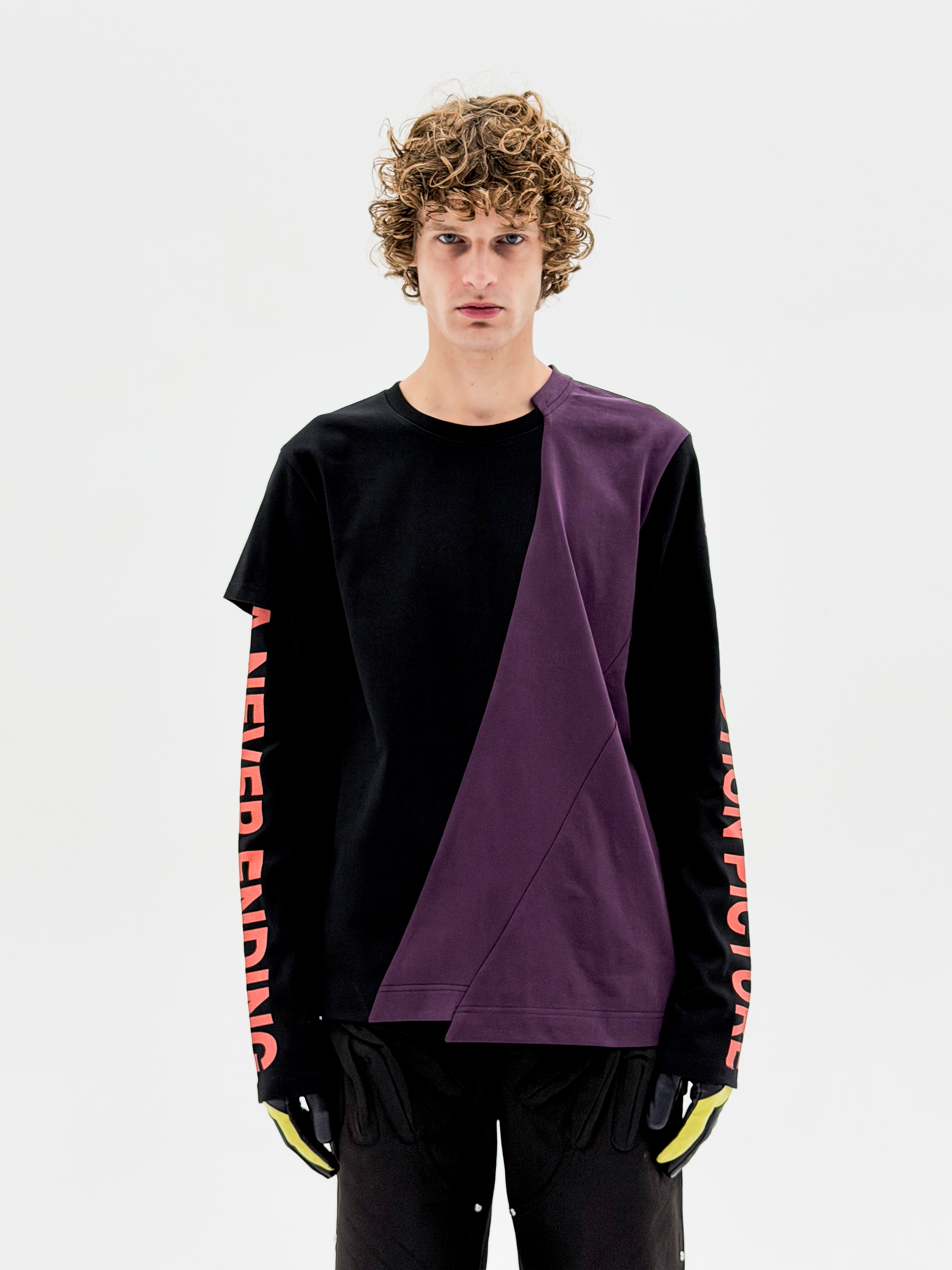 Defense Printed Deconstructed Longsleeve (Black/Violet)