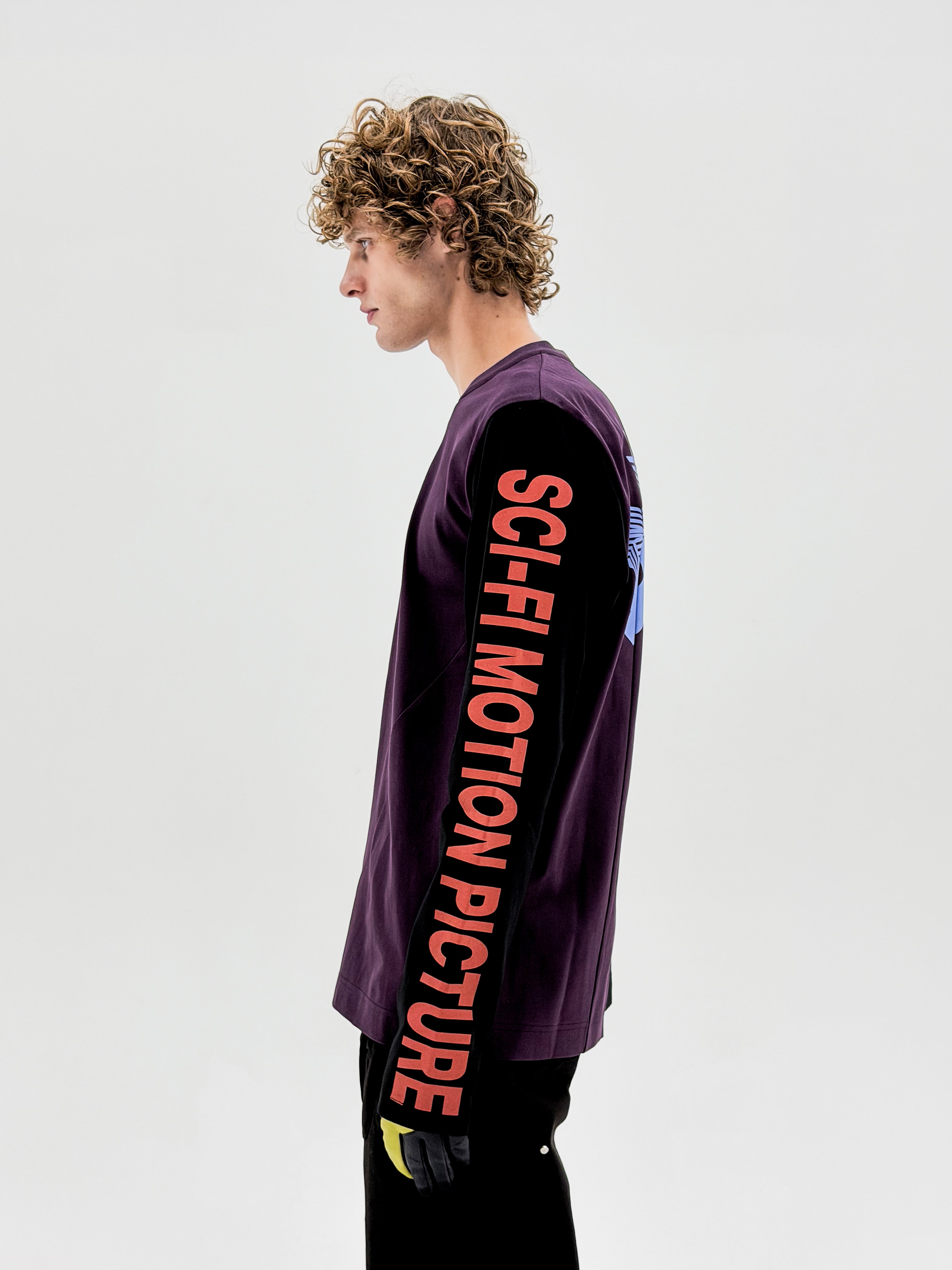 Defense Printed Deconstructed Longsleeve (Black/Violet)