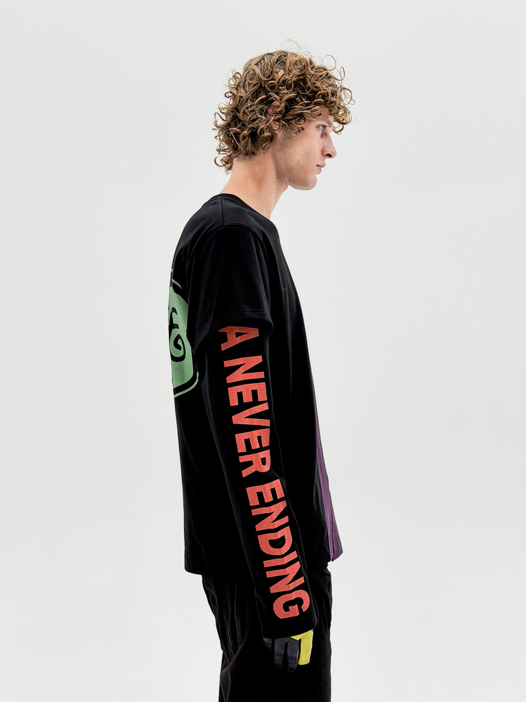 Defense Printed Deconstructed Longsleeve (Black/Violet)