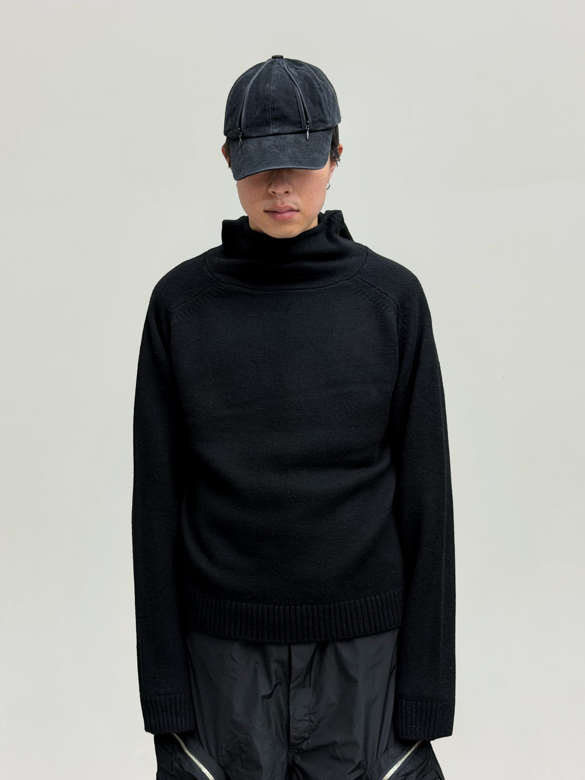 Stealth Balaclava Knit Jumper (Black)