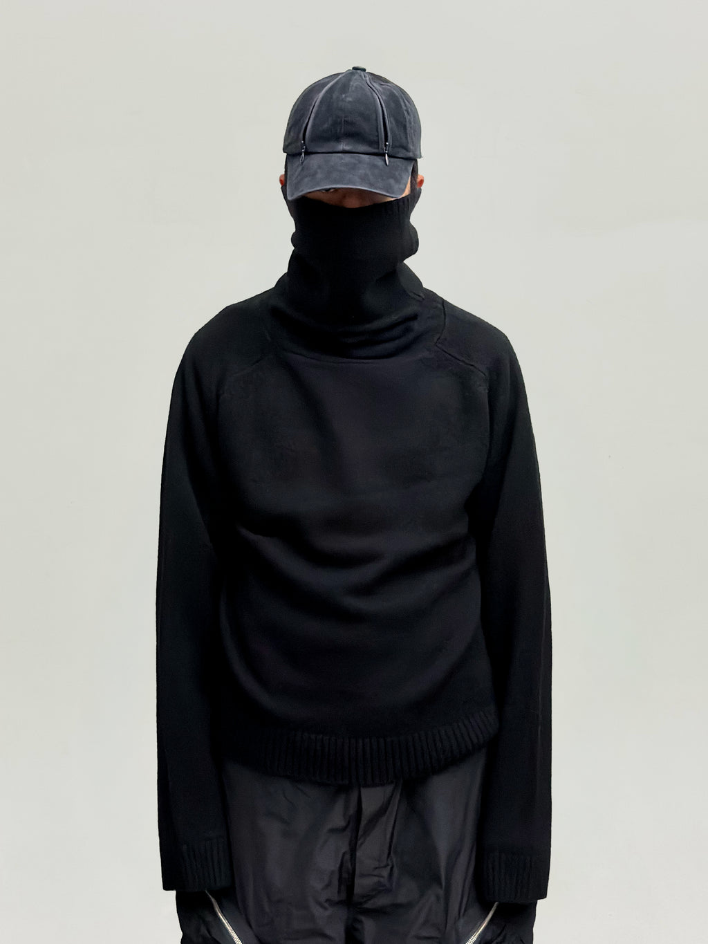 Stealth Balaclava Knit Jumper (Black)