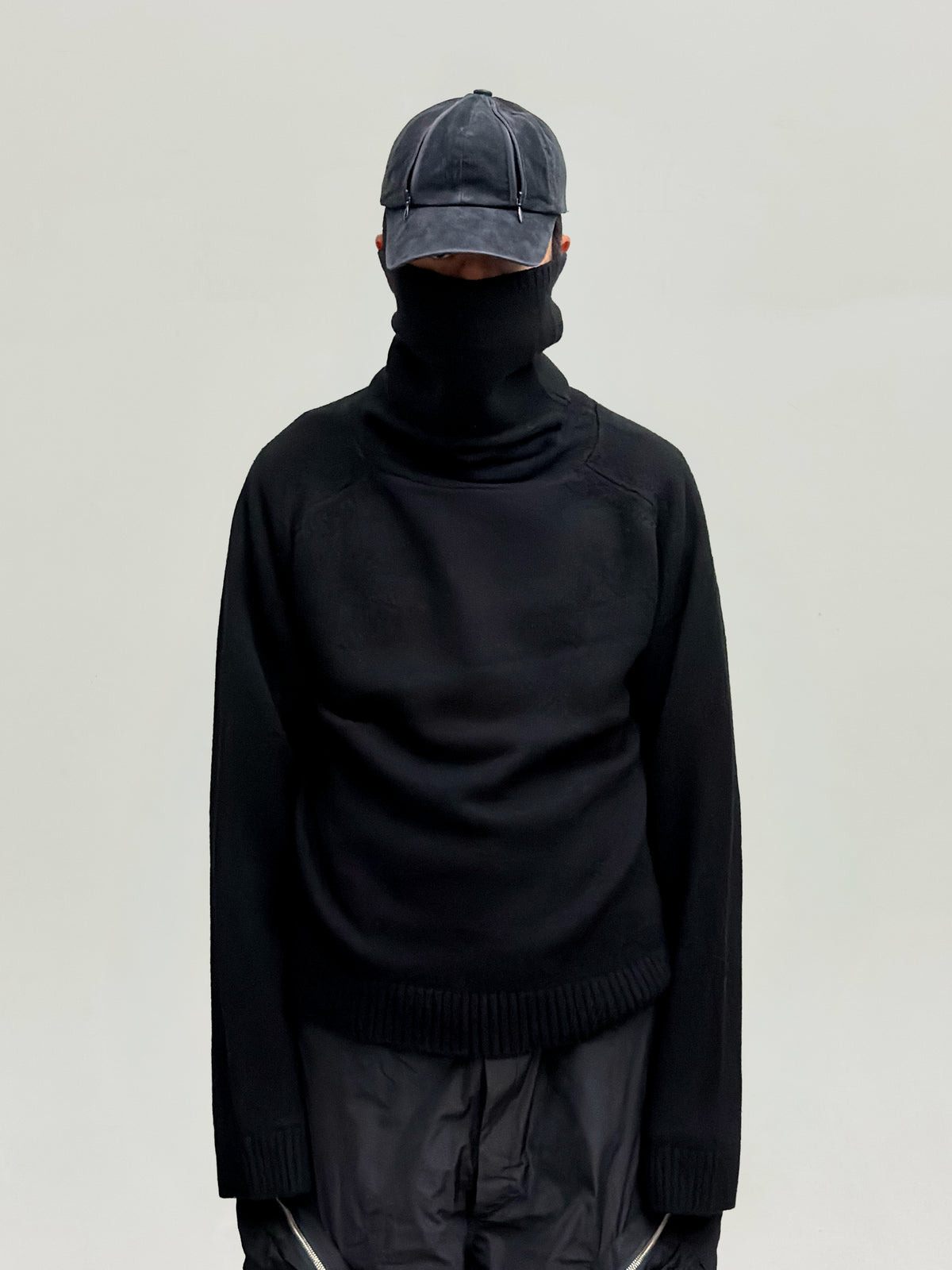 Stealth Balaclava Knit Jumper (Black)