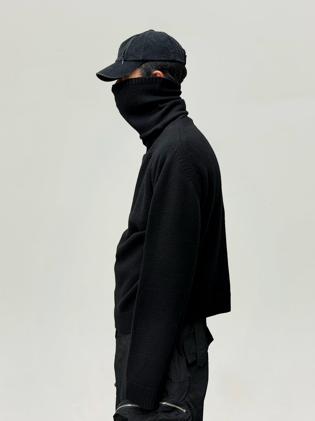 Stealth Balaclava Knit Jumper (Black)