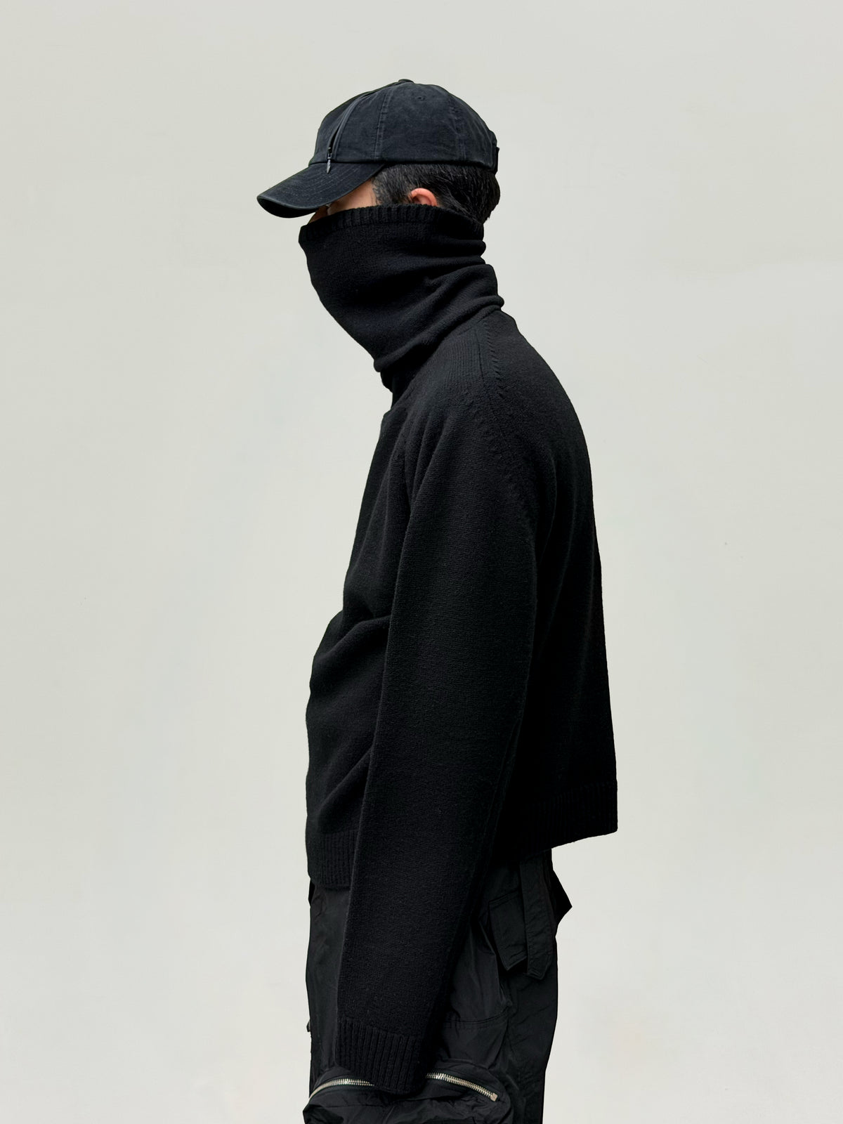 Stealth Balaclava Knit Jumper (Black)