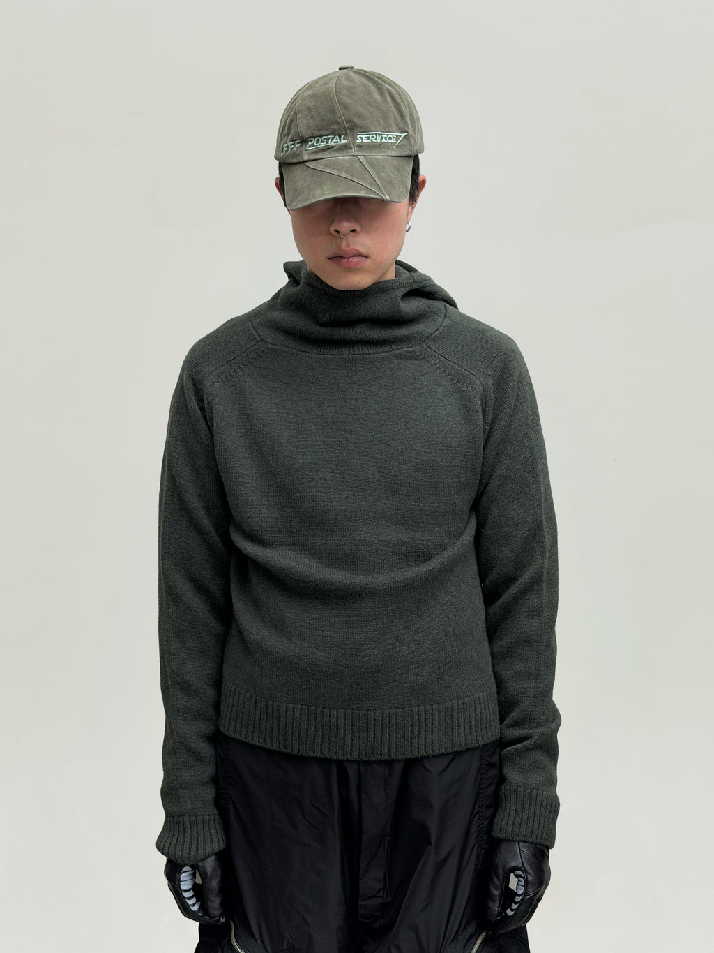 Stealth Balaclava Knit Jumper (Army Green)