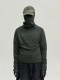 Stealth Balaclava Knit Jumper (Army Green)