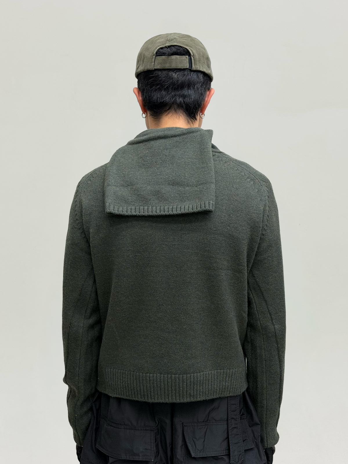 Stealth Balaclava Knit Jumper (Army Green)