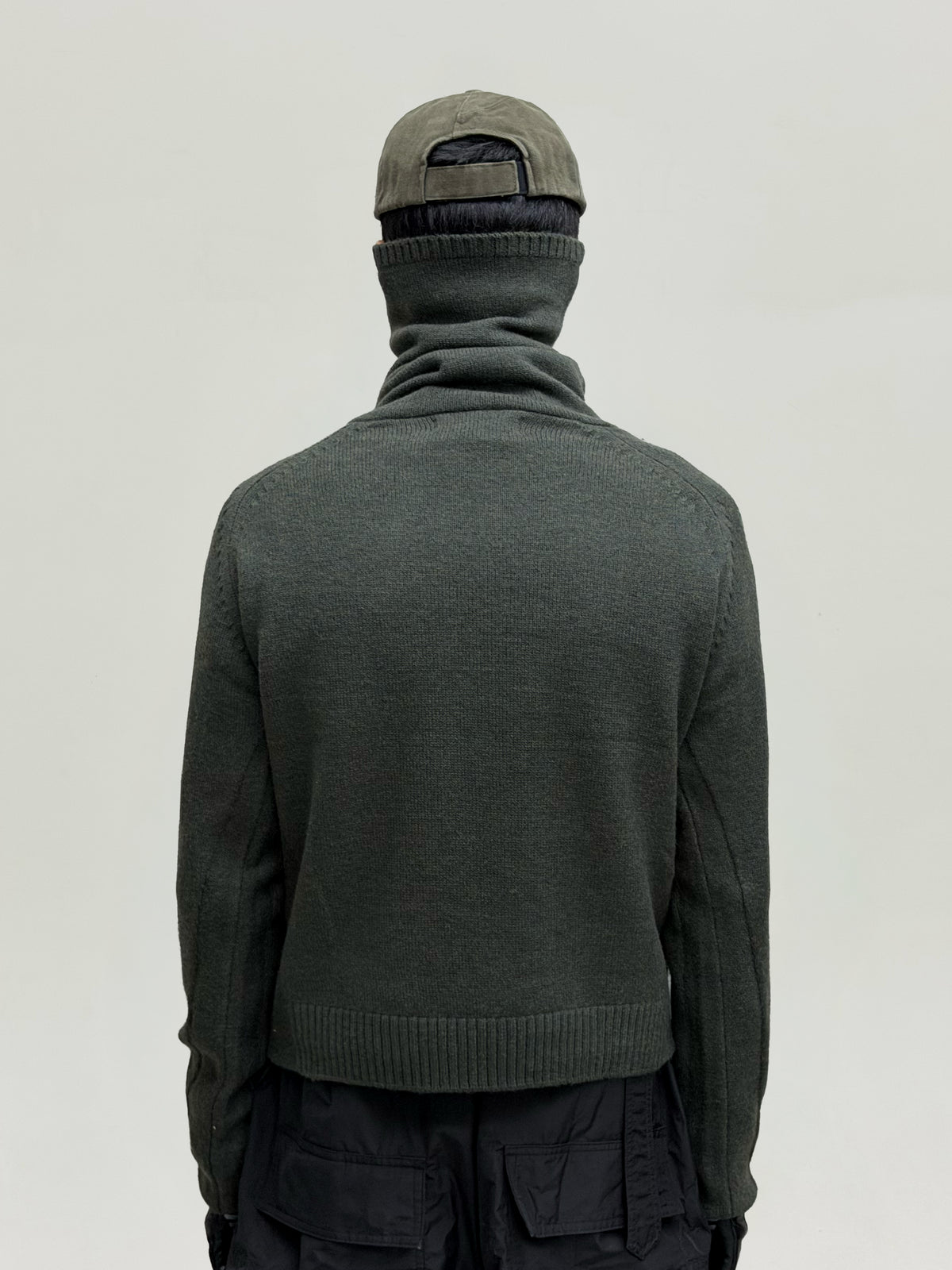 Stealth Balaclava Knit Jumper (Army Green)