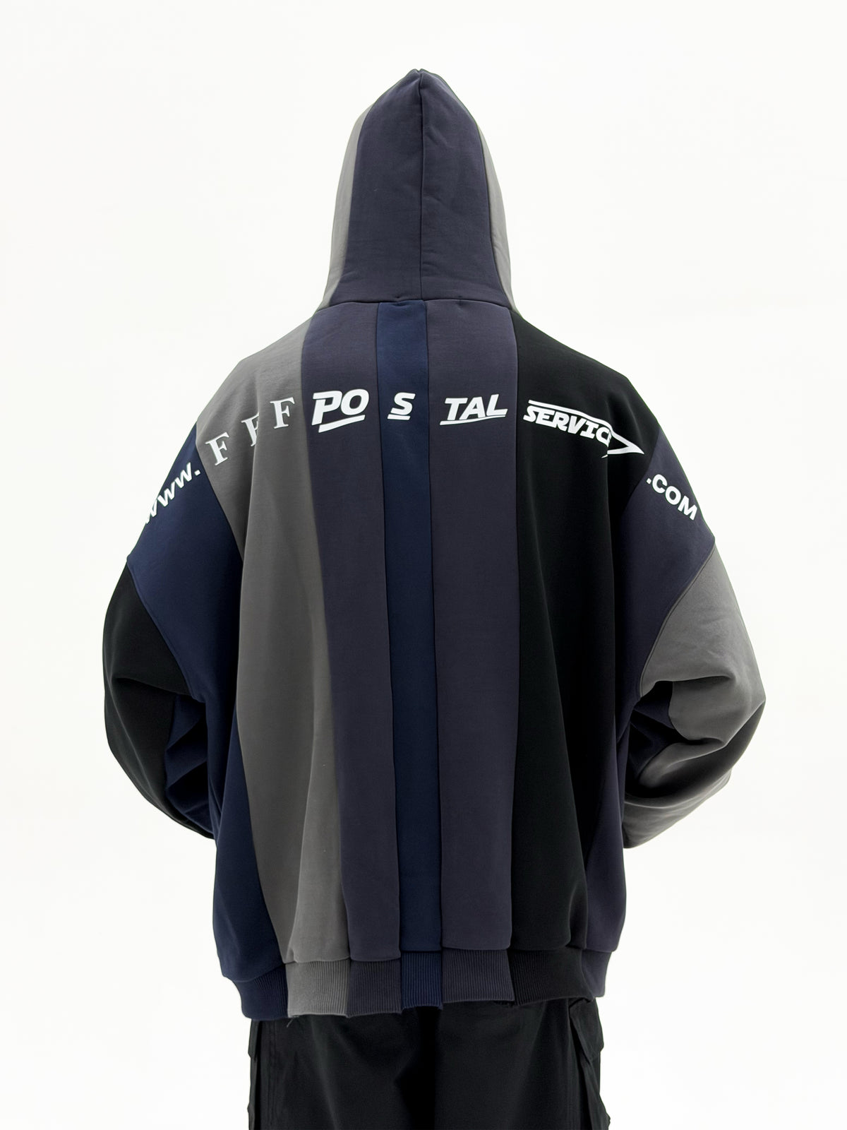 URL Paneled Hooded Sweatshirt (Black)