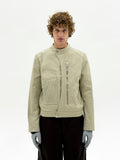 Wave Moto Jacket (Beige)