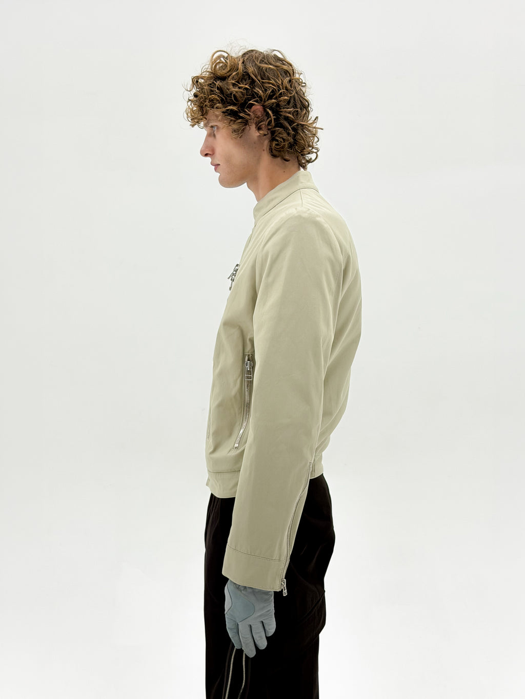 Wave Moto Jacket (Beige)