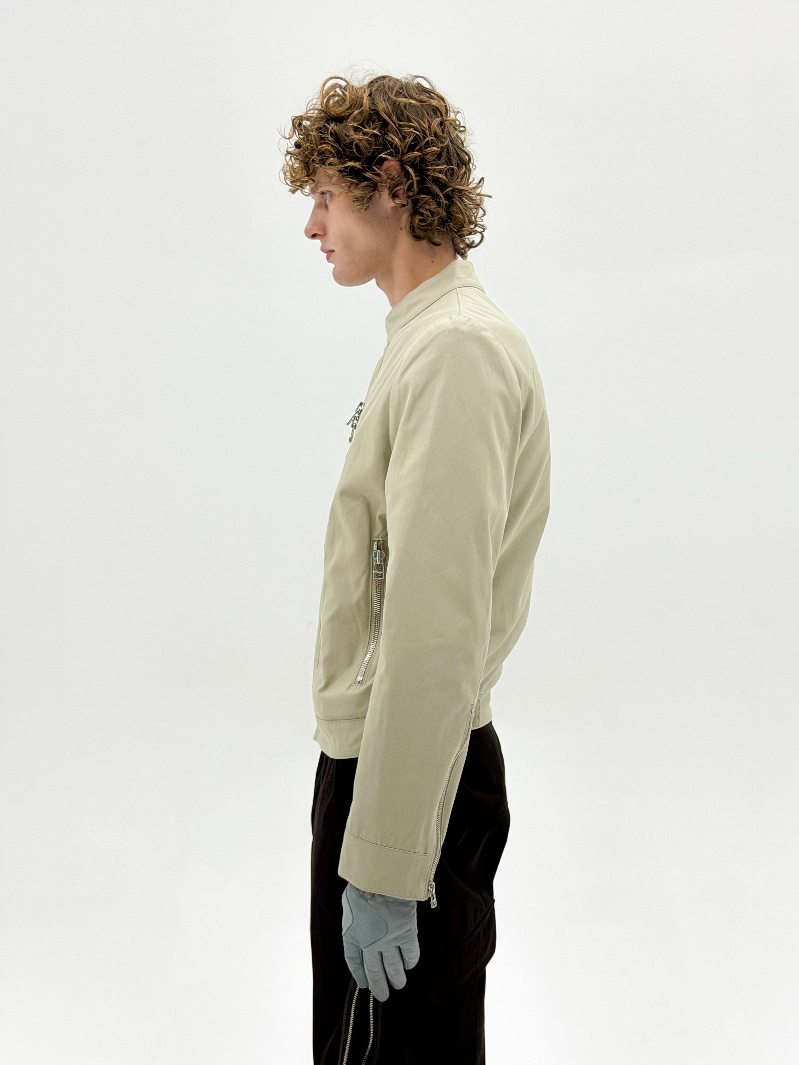 Wave Moto Jacket (Beige)